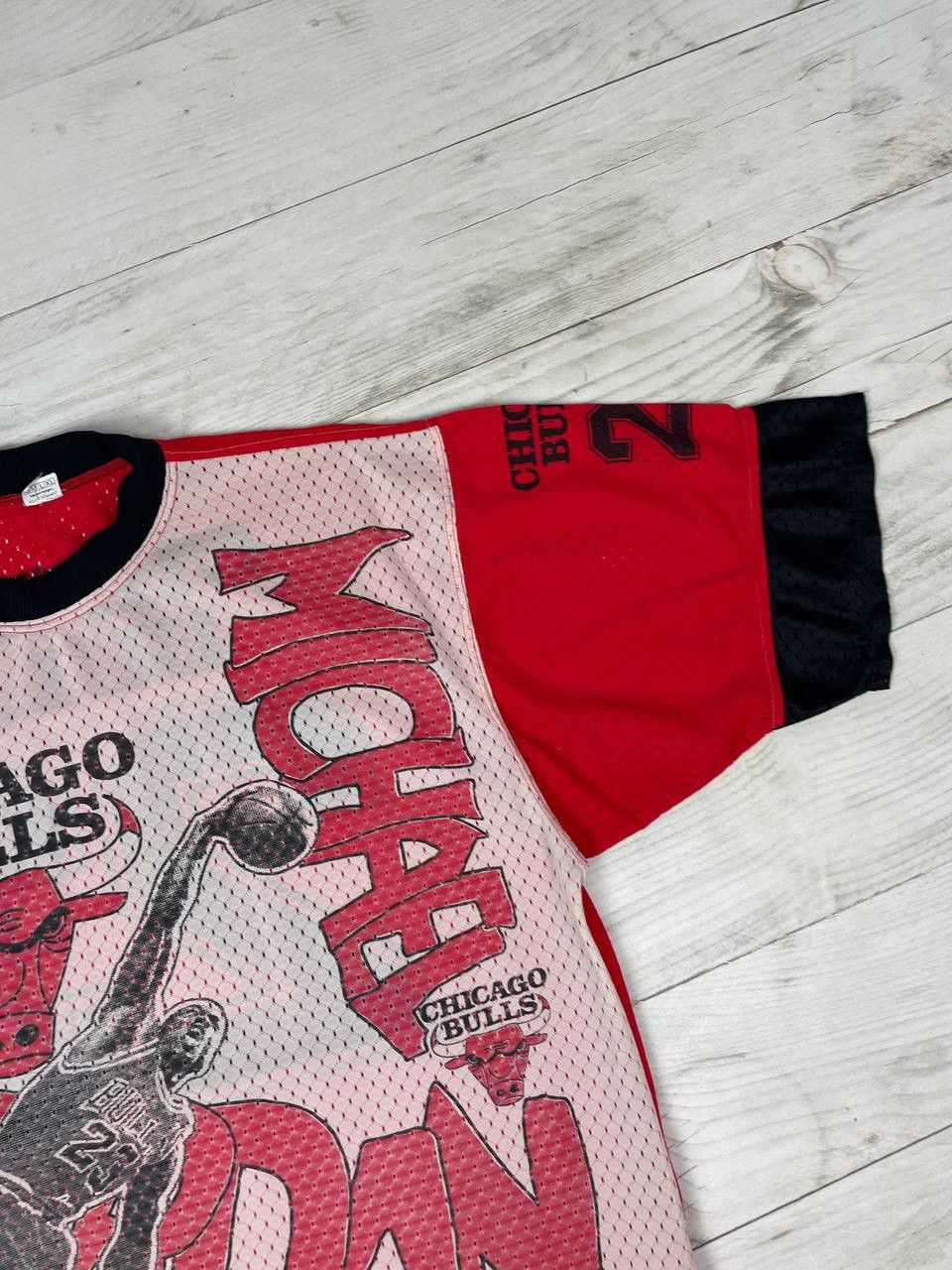 NBA Vintage Michael Jordan Chicago Bulls 90s T-Shirt Jersey AOP Size US XL / EU 56 / 4 - 6 Thumbnail