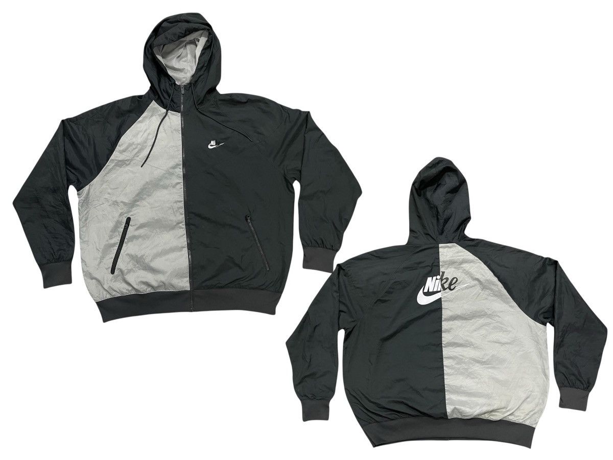 2000s NIKE RUNNING HOODIE WINDBREAKER 2 TONE