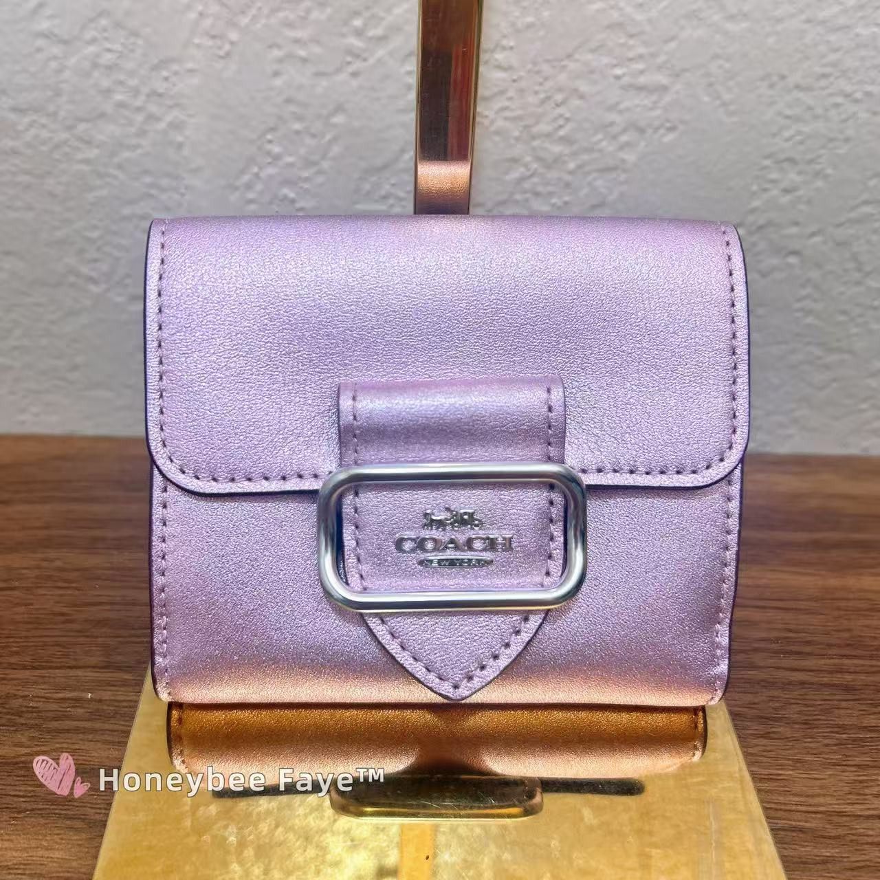 Coach Coach Small Morgan Wallet CP462 Metallic Lilac Size ONE SIZE - 2 Thumbnail