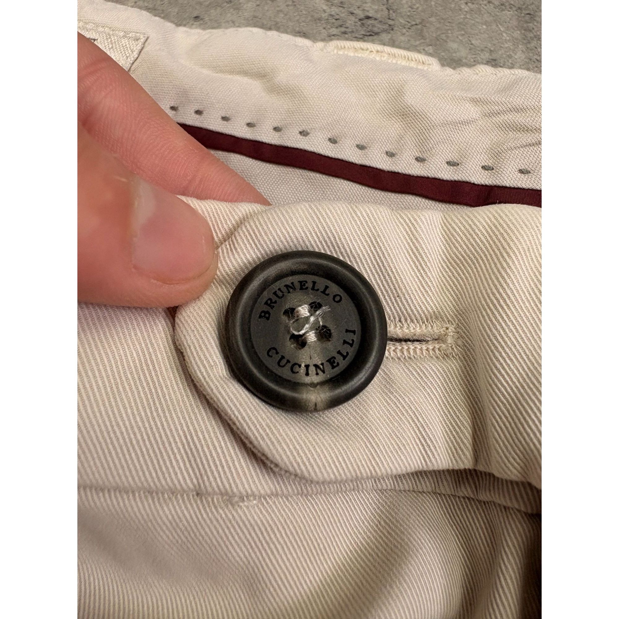 Brunello Cucinelli BRUNELLO CUCINELLI Luxury Chinos | Beige | Size EU 52 (US 36 Size US 36 / EU 52 - 9 Thumbnail