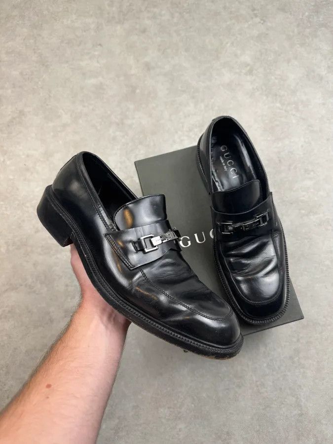 Gucci × Tom Ford × Vintage GUCCI 1996 Horsebit Square Toe Loafers