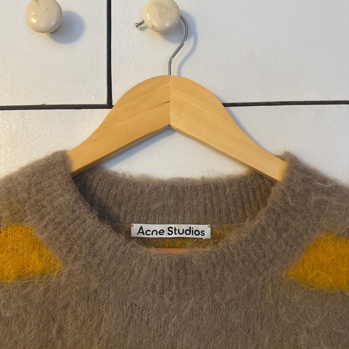 Acne Studios Rare yellow / beige mohair striped Acne Studios grail Size US L / EU 52-54 / 3 - 1 Thumbnail