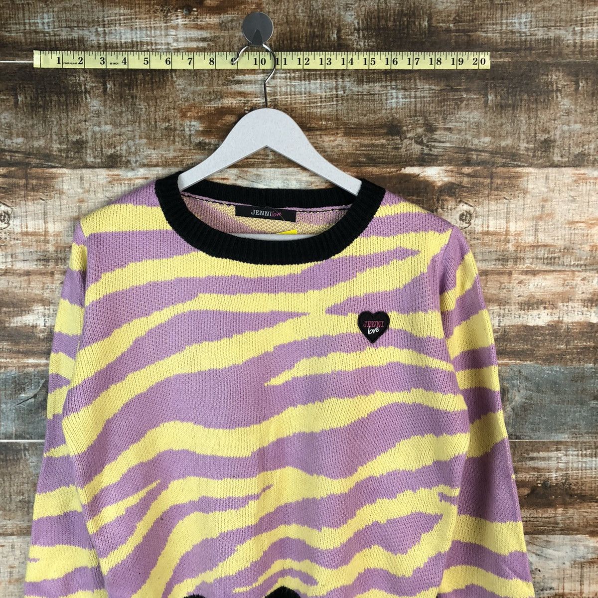 Homespun Knitwear × Japanese Brand Jenni Love Pink/Yellow tiger stripe Knitwear #A1342 Size M / US 6-8 / IT 42-44 - 5 Thumbnail