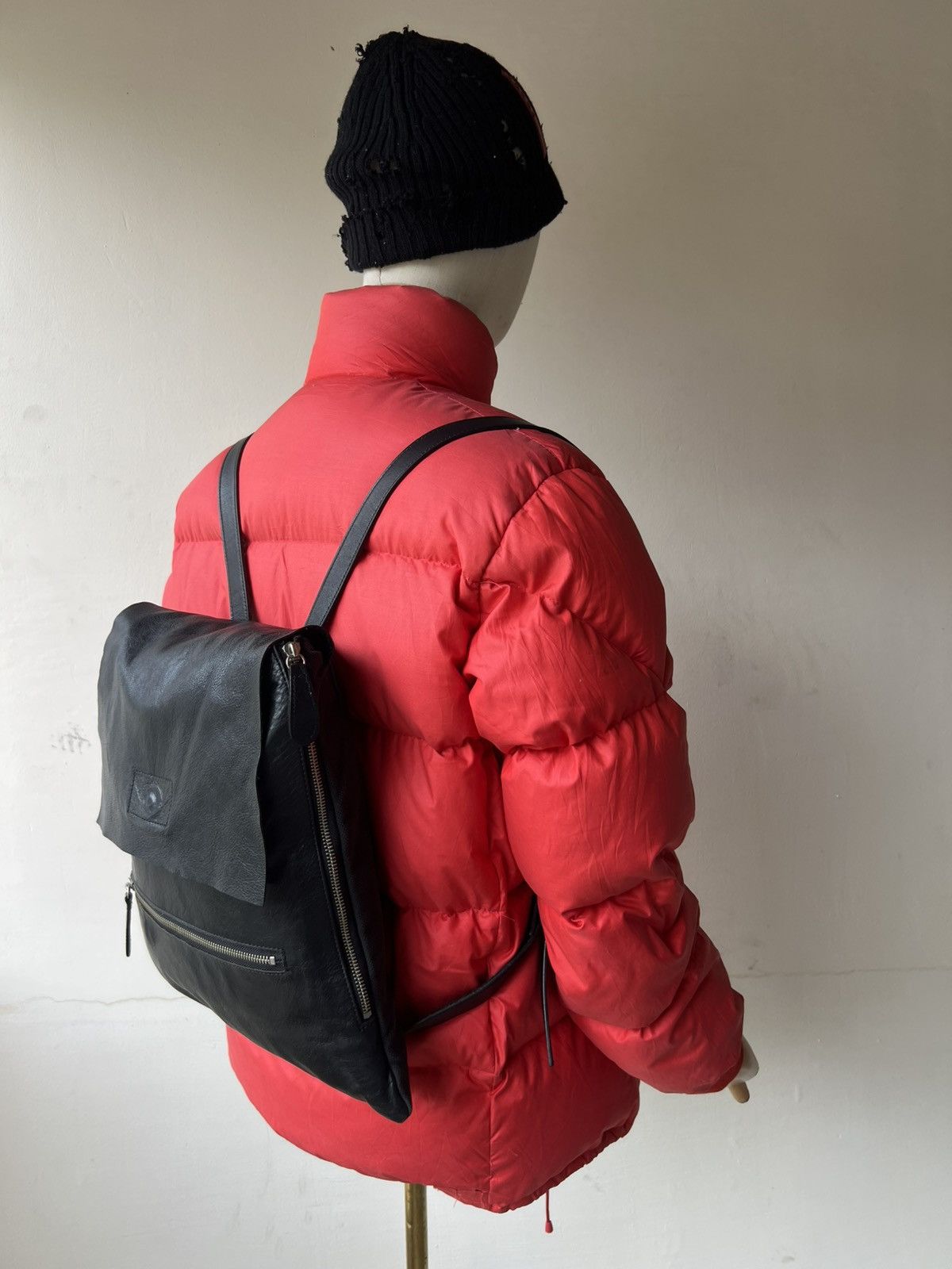 Leather Pour Deux Acce Japan Black Leather Backpack Rucksack Bag Size ONE SIZE - 3 Thumbnail