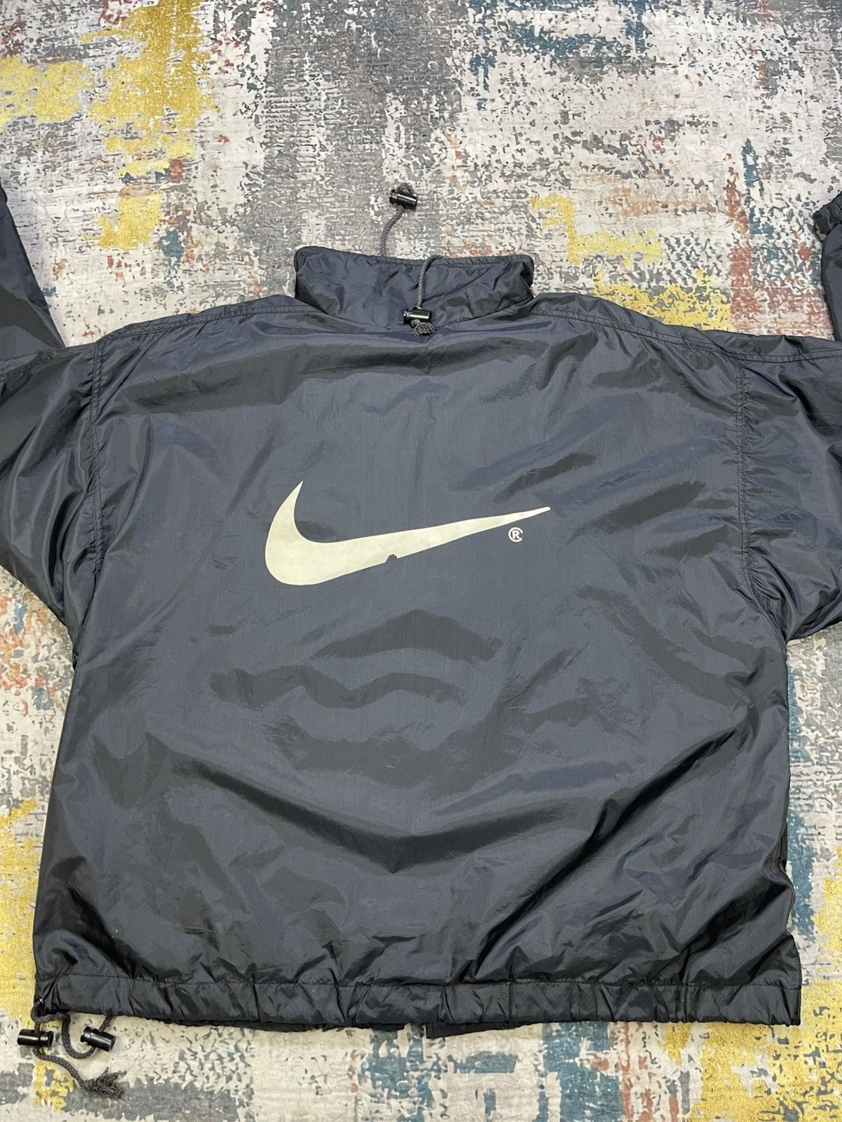 Nike Vintage 90s Nike Big Swoosh Windbreaker Jacket Size US L / EU 52-54 / 3 - 6 Thumbnail