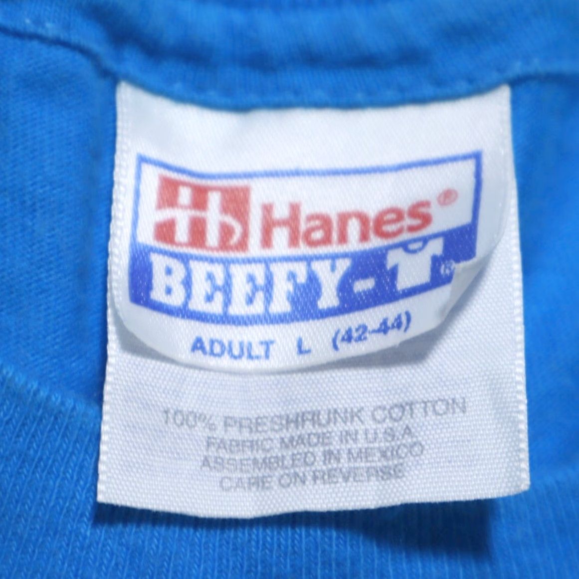 Hanes VINTAGE Hanes Florida Embroidered Single Stitch Solid T-Shirt Blue Men's L Size US L / EU 52-54 / 3 - 5 Thumbnail