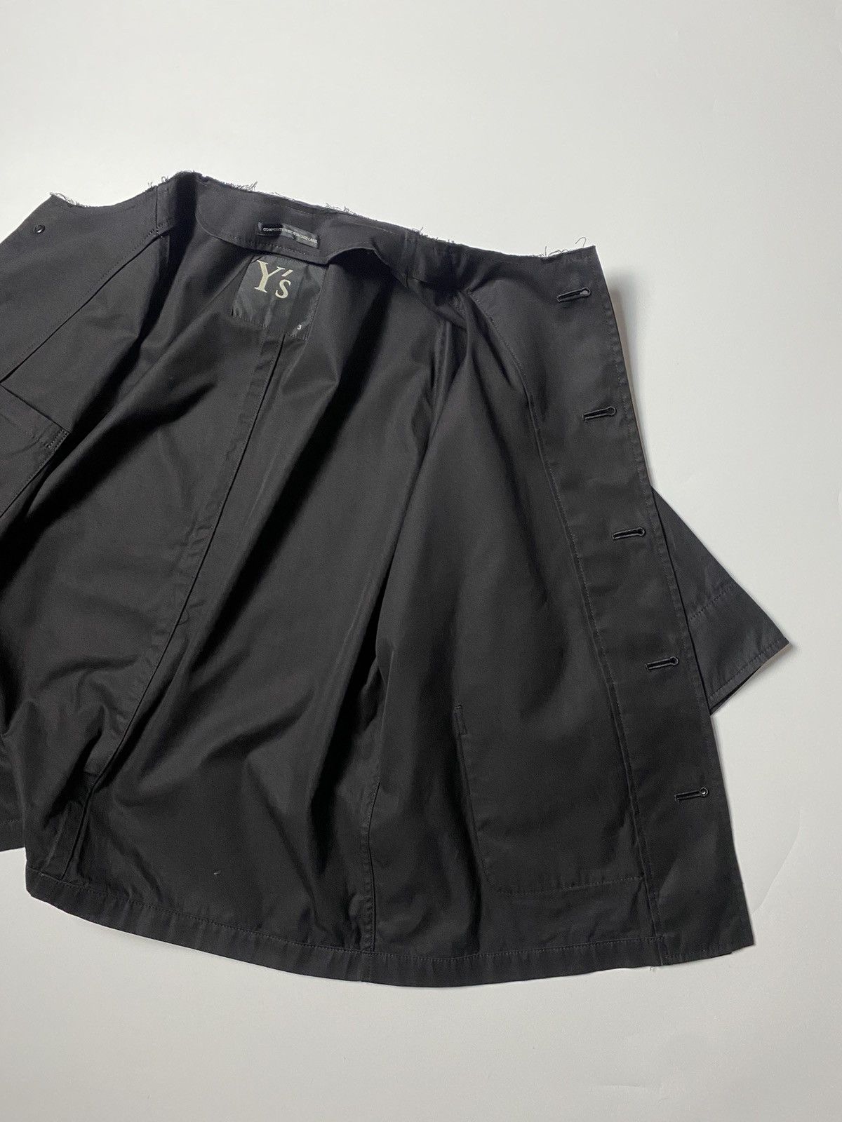Y's × Yohji Yamamoto Y’s - Half-sleeve Collarless Jacket Size US M / EU 48-50 / 2 - 13 Thumbnail