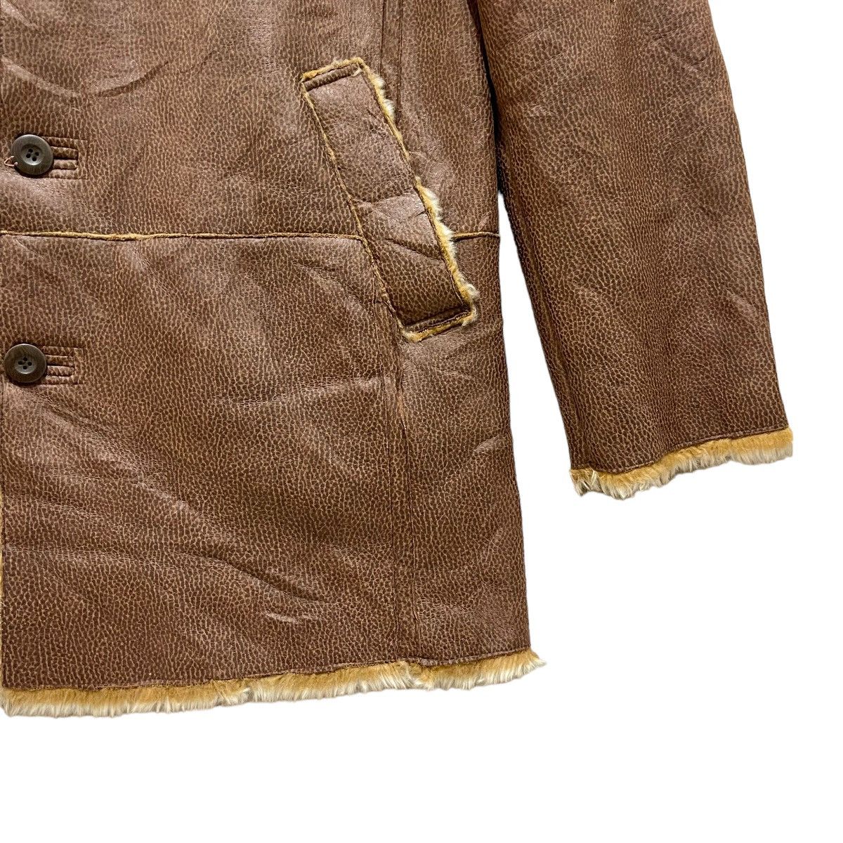 Pazzo Pazzo Denim Store Faux Fur Coat Jacket Size L / US 10 / IT 46 - 7 Thumbnail