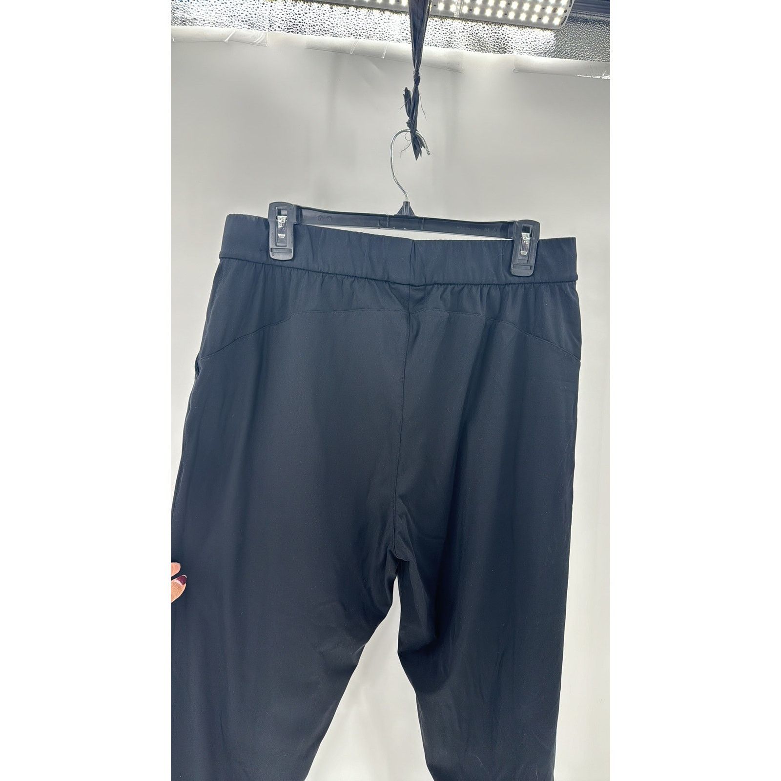 Sage SAGE black nylon blend yoga pants pockets drawstring waist Size 30" / US 8 / IT 44 - 7 Thumbnail