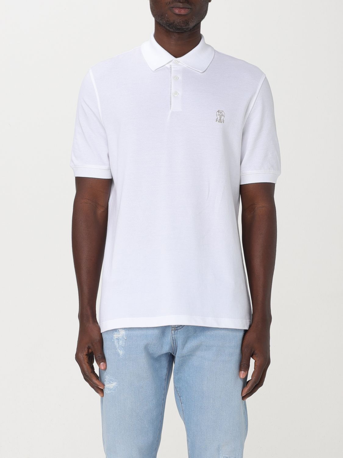 image of Brunello Cucinelli Polo Shirt Men White (Size XL)