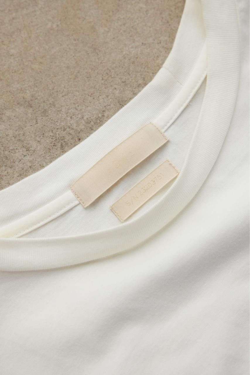 YOKE YOKE Cotton Long Sleeve T-Shirt Off White Size US L / EU 52-54 / 3 - 6 Thumbnail