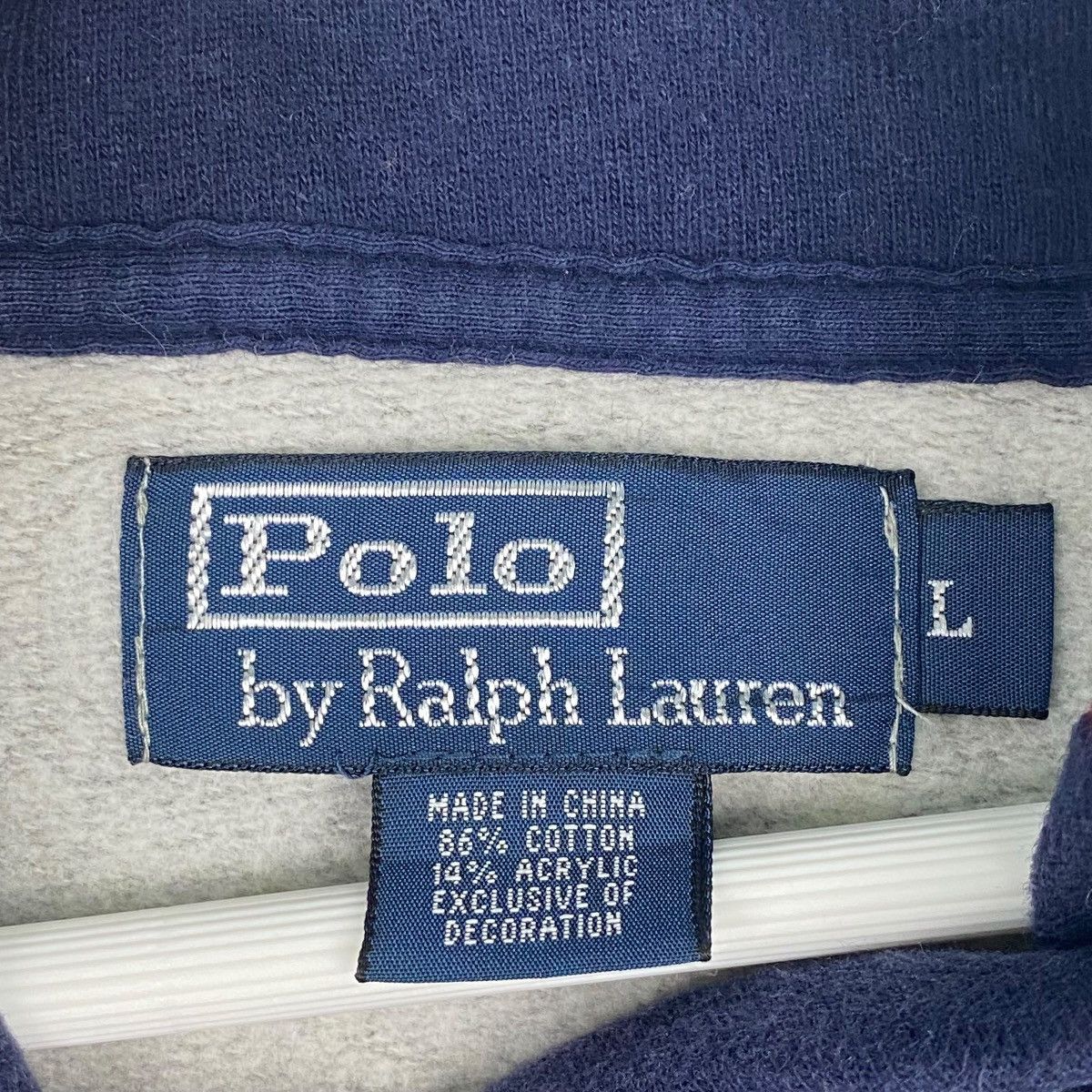 Vintage Vintage Polo Ralph Lauren Small Pony Shawl Collar Sweatshirt Size US L / EU 52-54 / 3 - 6 Thumbnail