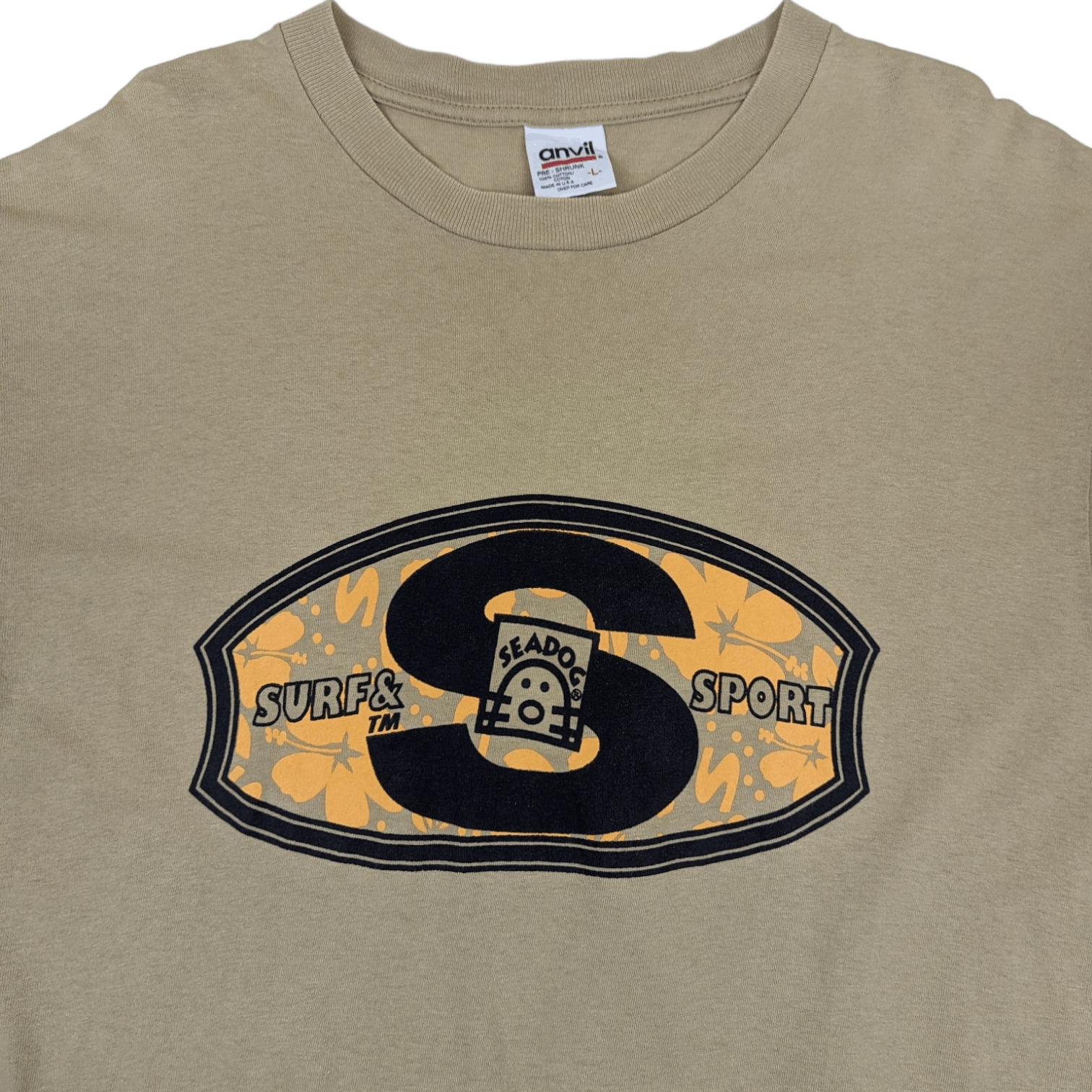 Anvil Vintage SEA DOG SURF Box Logo T-Shirt Single Stitches Tee Size US L / EU 52-54 / 3 - 4 Thumbnail
