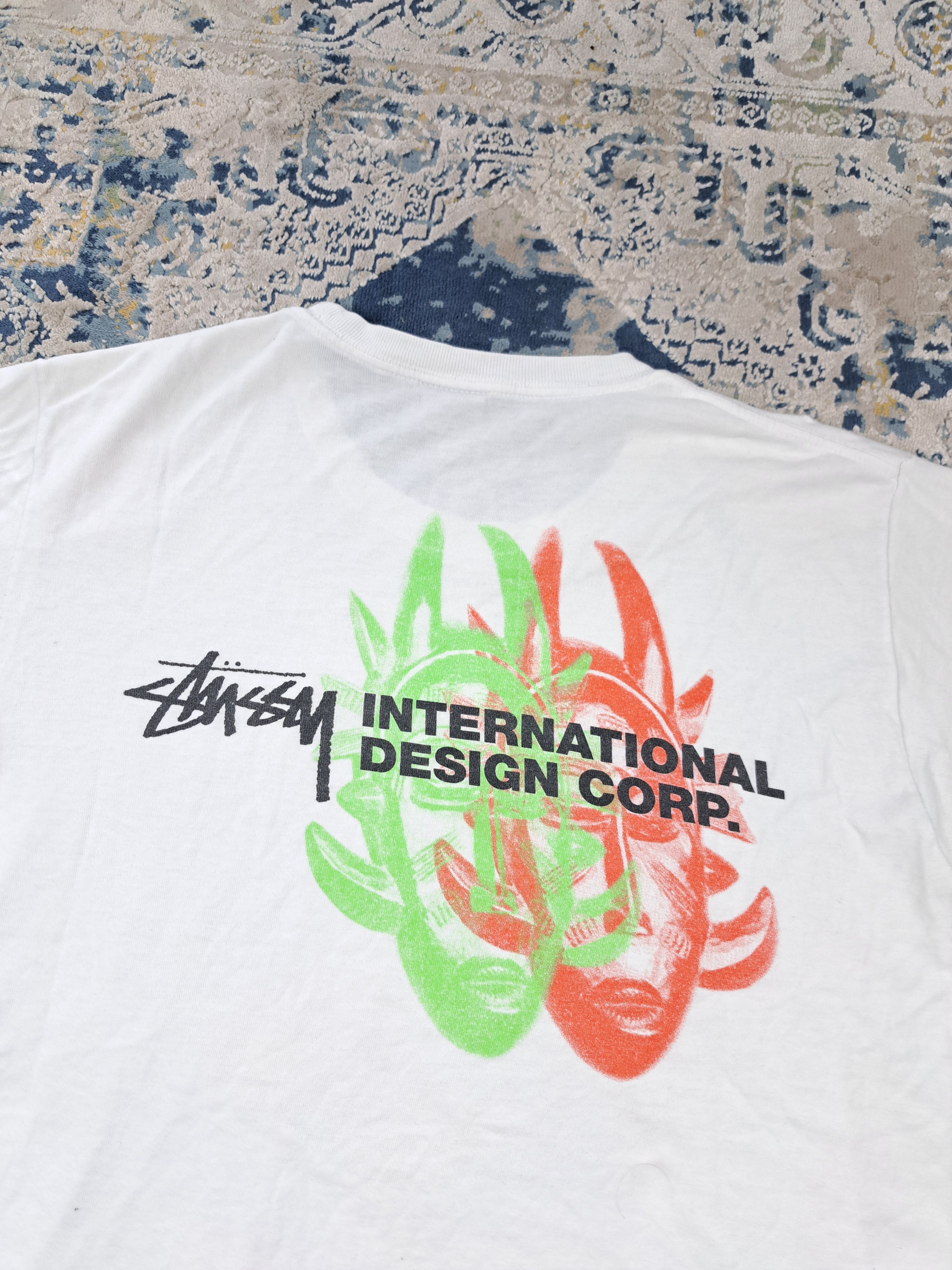 Stussy Stussy Double Mask International Design Corp Tee White Size US M / EU 48-50 / 2 - 2 Thumbnail
