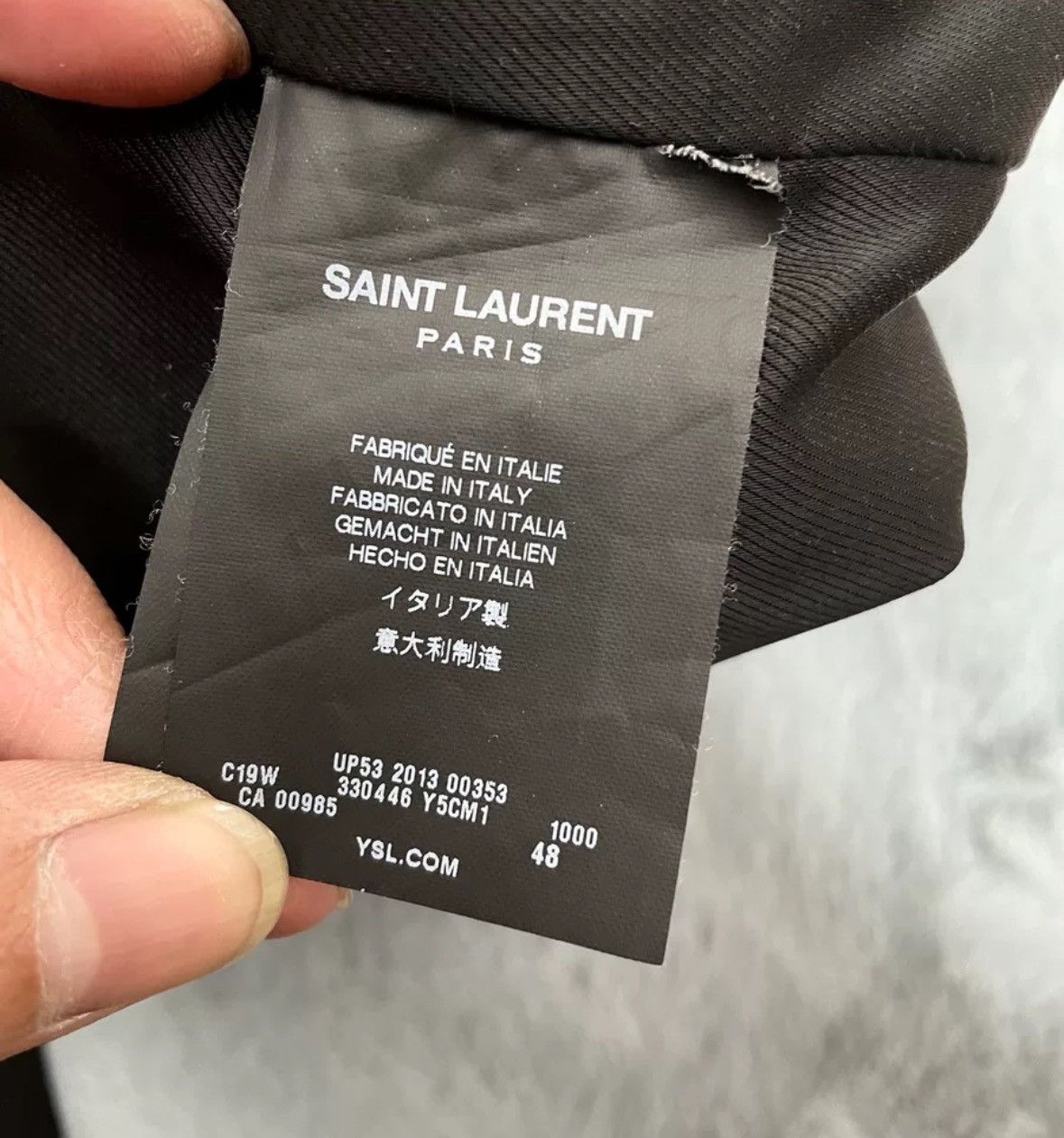 Saint Laurent Paris × Yves Saint Laurent Saint Laurent SLP genuine lambskin plush leather jacket Size US M / EU 48-50 / 2 - 6 Thumbnail