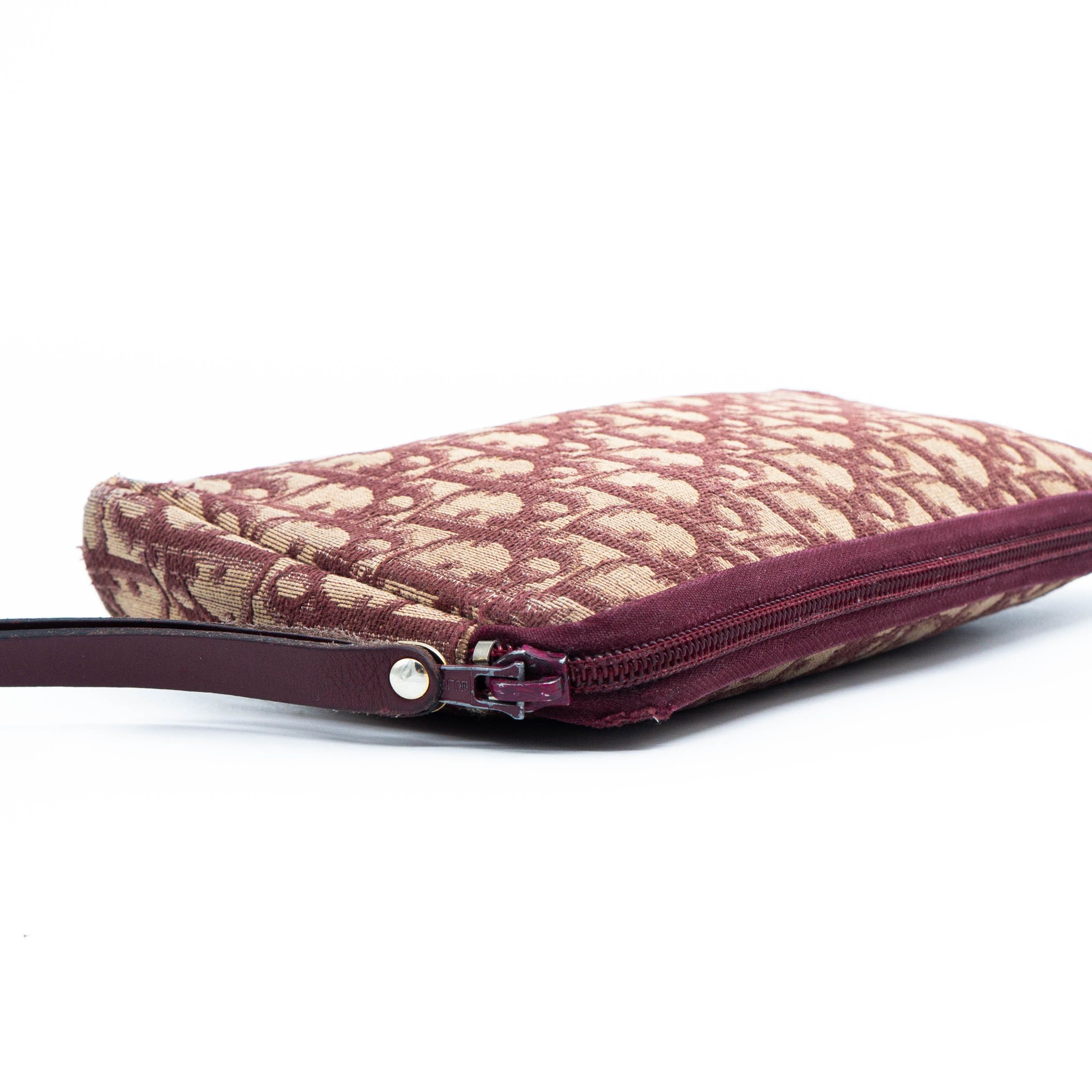 Dior × Vintage Christian DIOR Set 3 in 1 Monogram Clutch Bag Red Vintage Size ONE SIZE - 3 Thumbnail