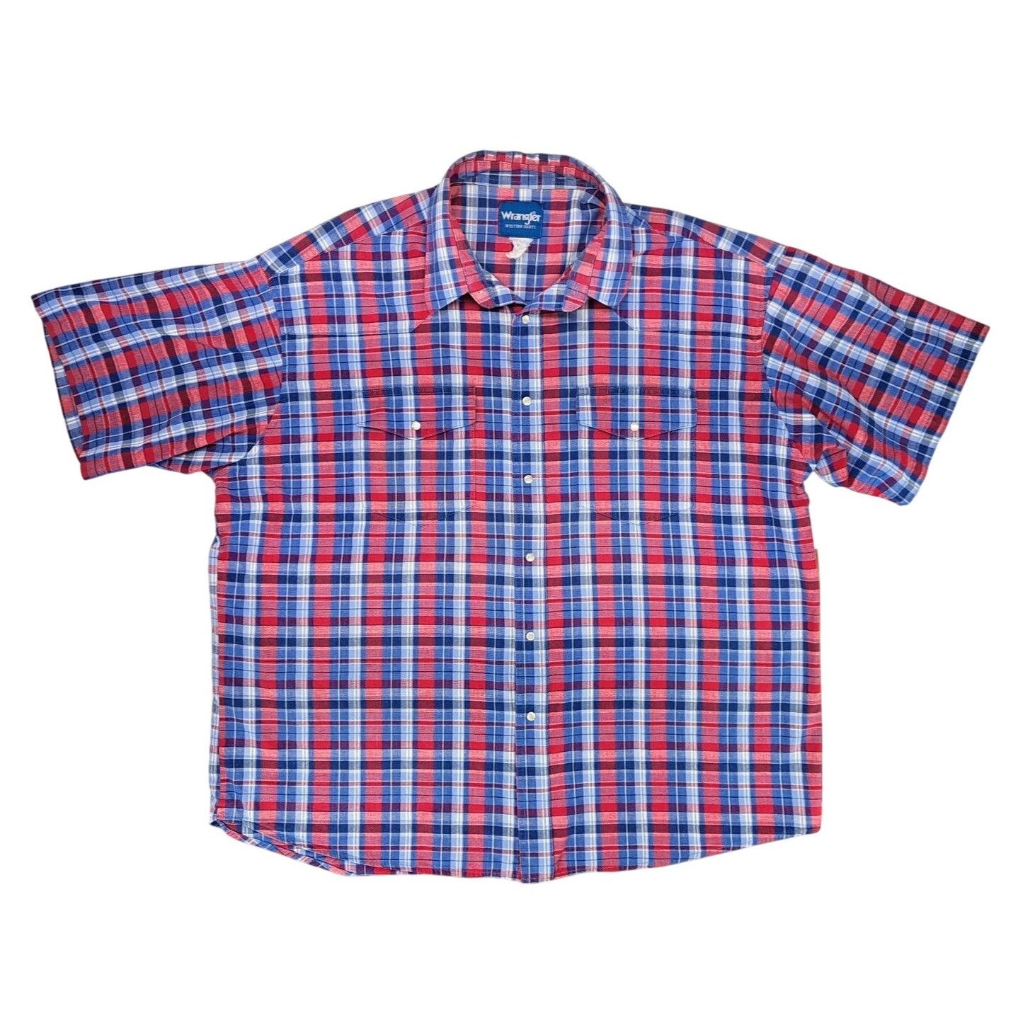 Wrangler Vintage Wrangler Pearl Snap Men 3XL Western Plaid Short Slv Size US XXL / EU 58 / 5 - 1 Thumbnail