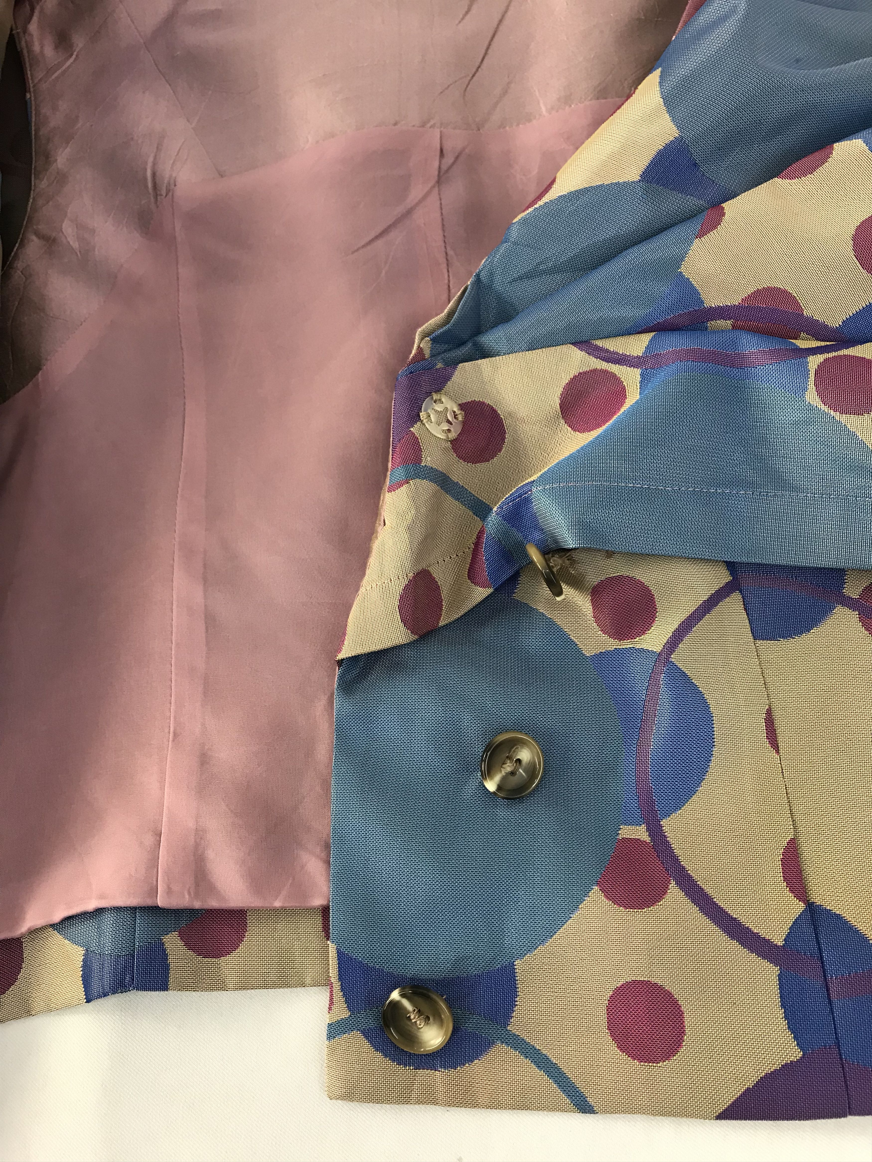 90s Japanese Brand Ritsuko Shirahama Floral Polkadot Coat