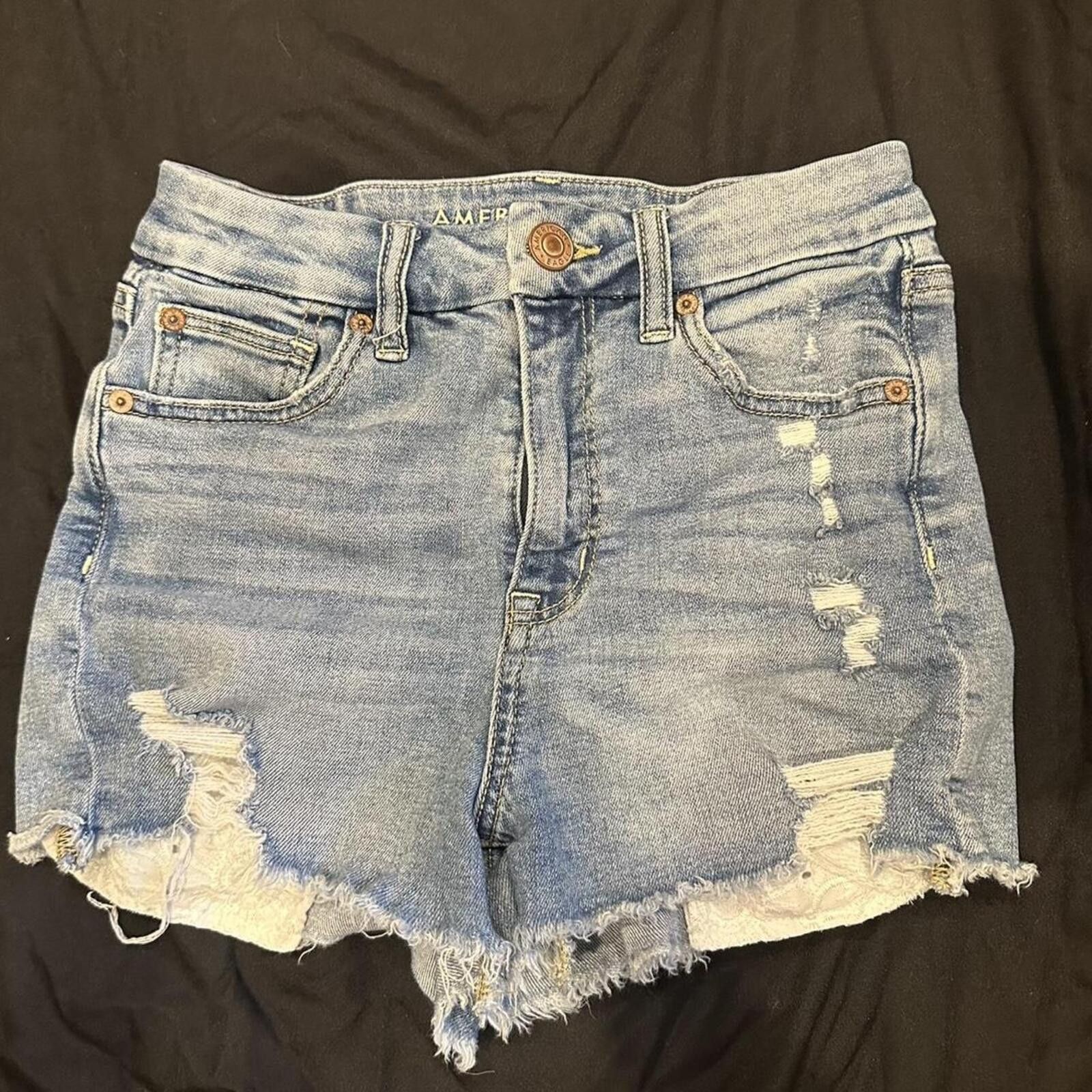 American Eagle Outfitters American Eagle Women's Blue Denim Shorts Size 25" / US 0 / IT 36 - 1 Thumbnail