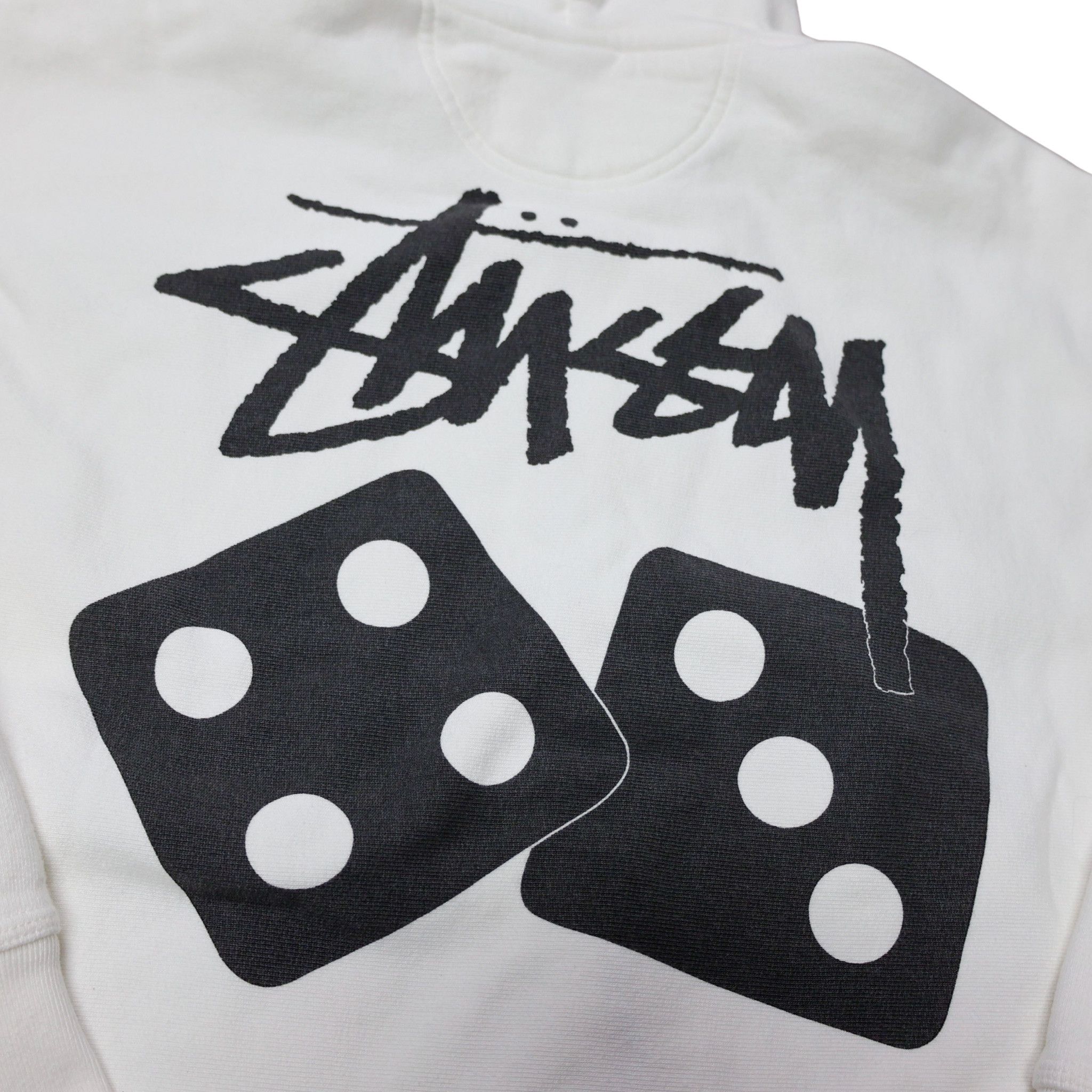 Stussy Stussy White Pigment Dyed Dice Hoodie Zip Up Size US XL / EU 56 / 4 - 4 Thumbnail