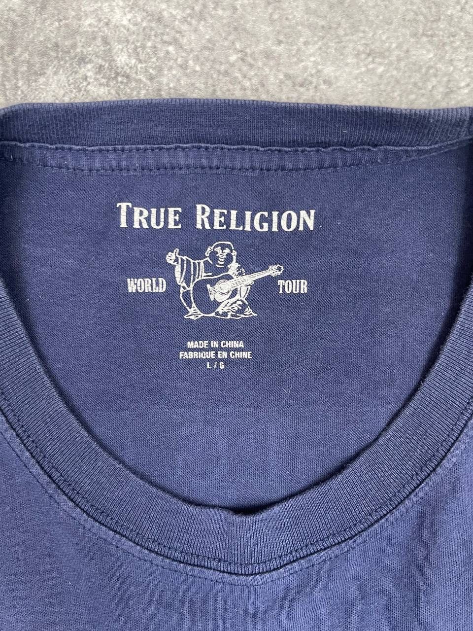True Religion True Religion Men Cotton T-Shirt Blue Size L Size US L / EU 52-54 / 3 - 4 Thumbnail