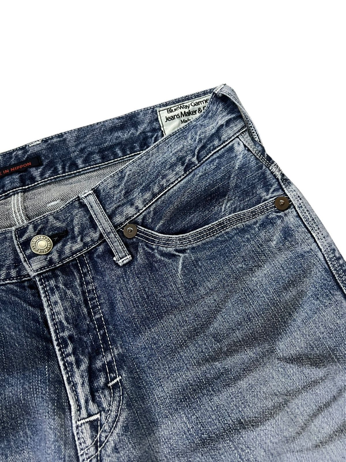 Japanese Brand 💥Flare💥Vintage Blue Way Faded Claw Jean Made In Nippon Size US 32 / EU 48 - 9 Thumbnail