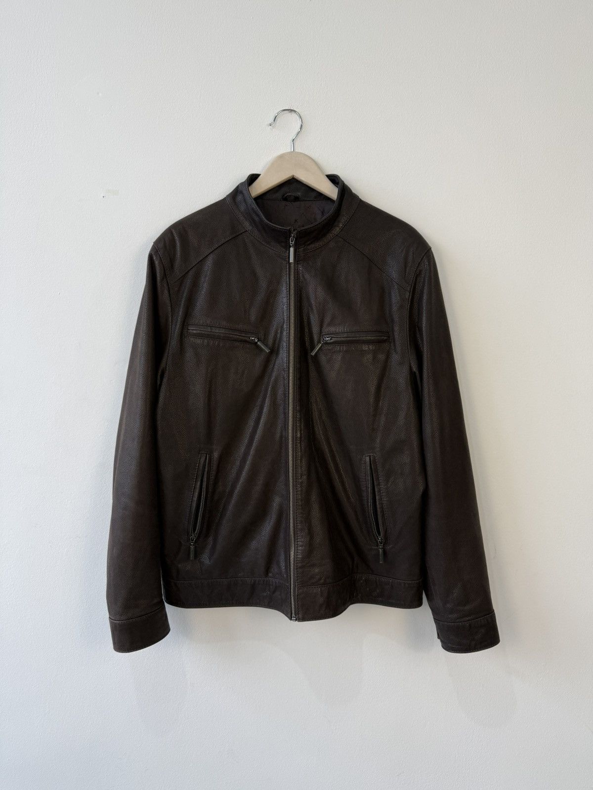 Marlboro Classics Malboro Classics Vintage 90s Brown Leather Jacket Size US XXL / EU 58 / 5 - 5 Thumbnail