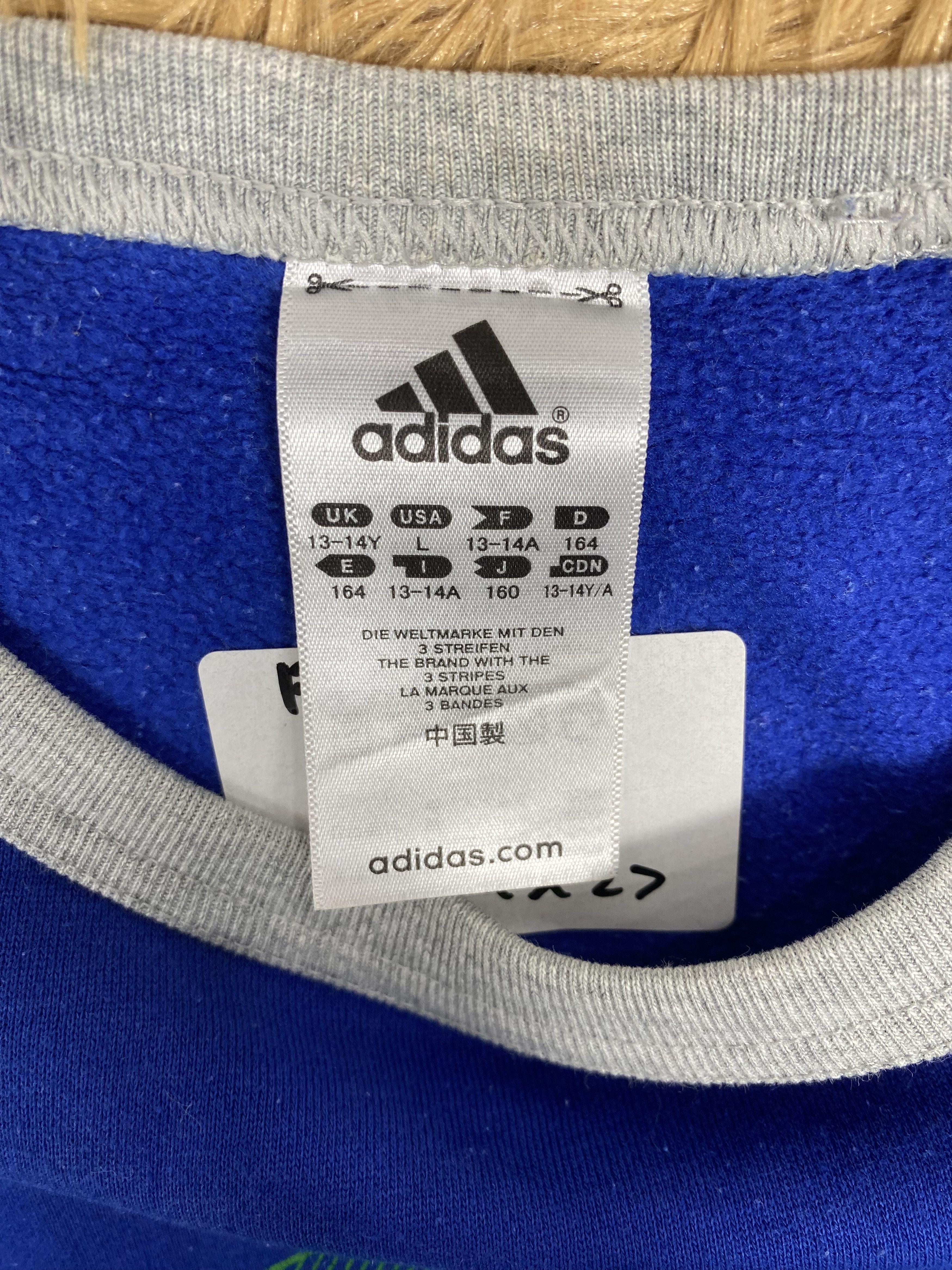 Adidas Vintage Adidas Big Logo Sweatshirts PS0117 Size US L / EU 52-54 / 3 - 8 Thumbnail