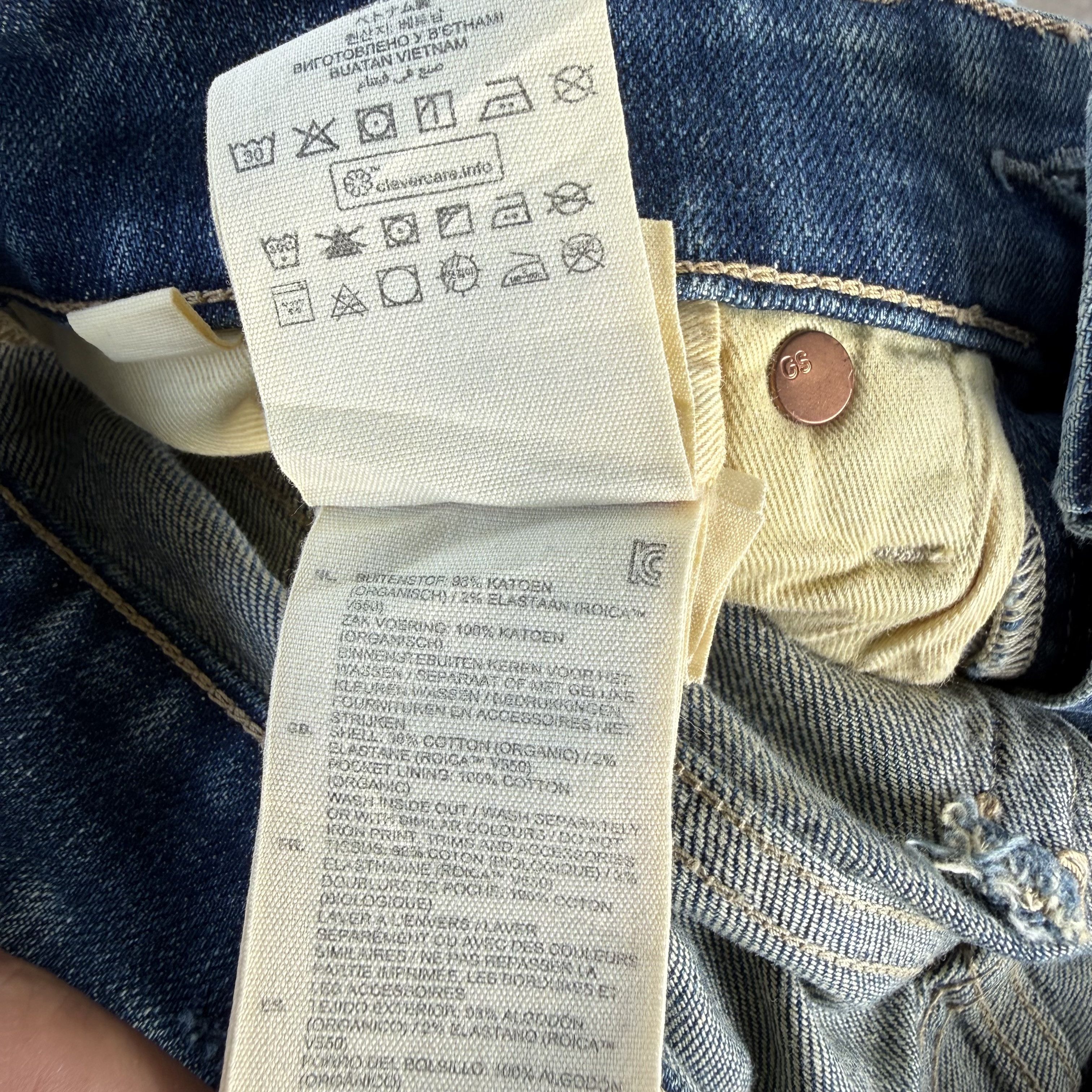 G-Star W29 Vintage G star ButtonFly Faded Ripped Denim Jean Size US 29 - 17 Thumbnail