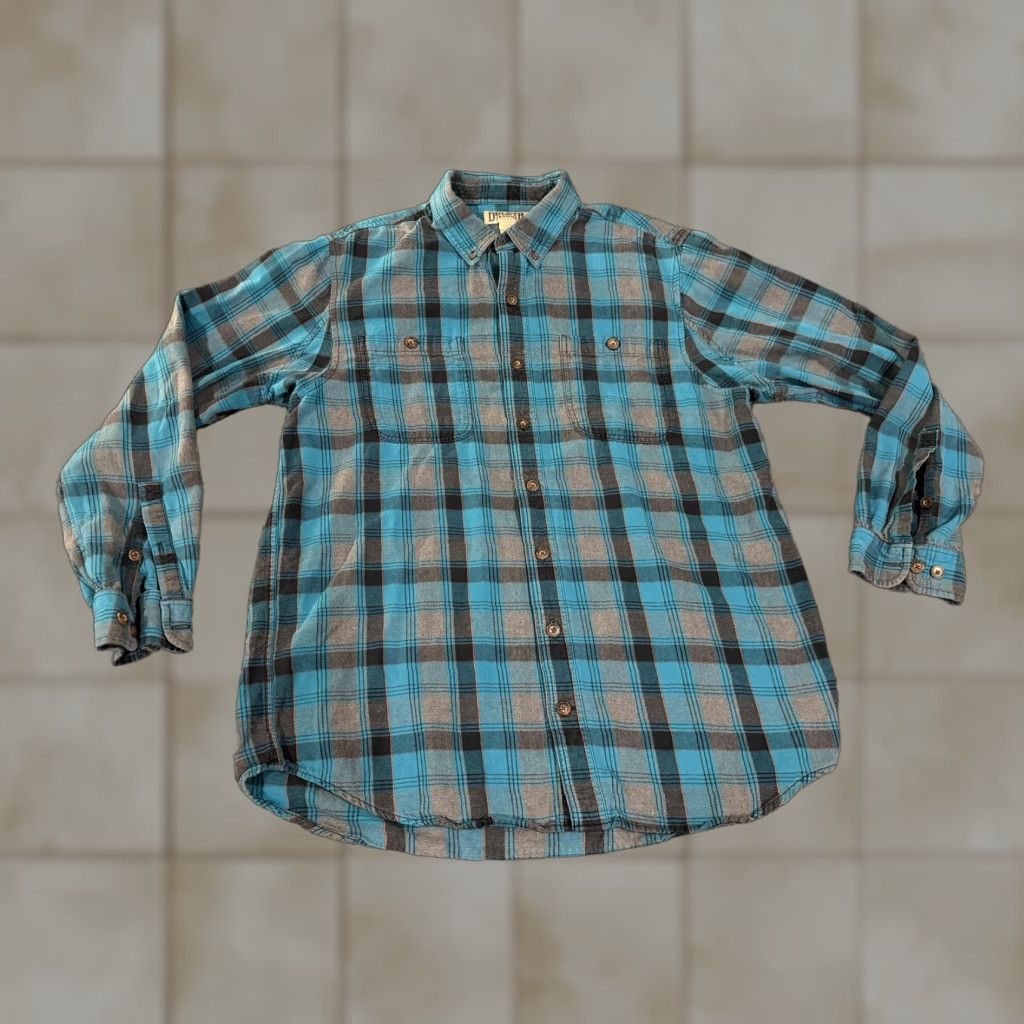 Duluth Trading Company Duluth Trading Co Shirt Mens XLT Blue Plaid Flannel Long Sleeve Button Front Shirt Size US XL / EU 56 / 4 - 1 Thumbnail