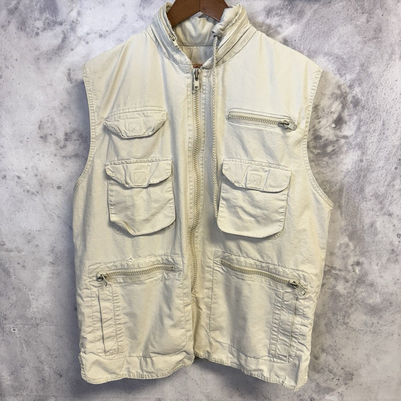 Banana Republic × Vintage Vintage Banana Republic Safari Vest Mens Large Cream Outdoor Size US L / EU 52-54 / 3 - 1 Thumbnail