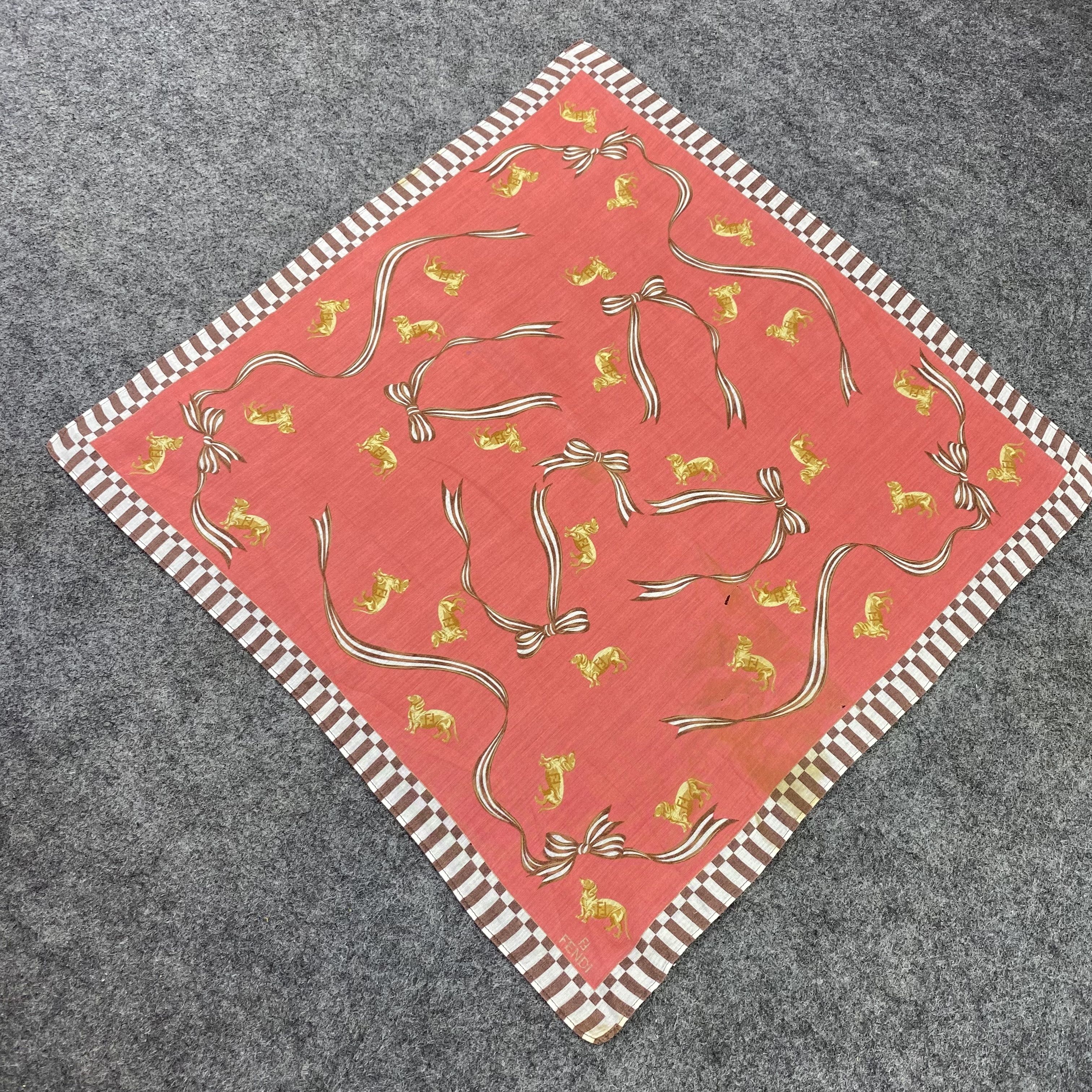 Vintage Vintage Fendi Handkerchief Neckerchief Bandana Size ONE SIZE - 4 Thumbnail