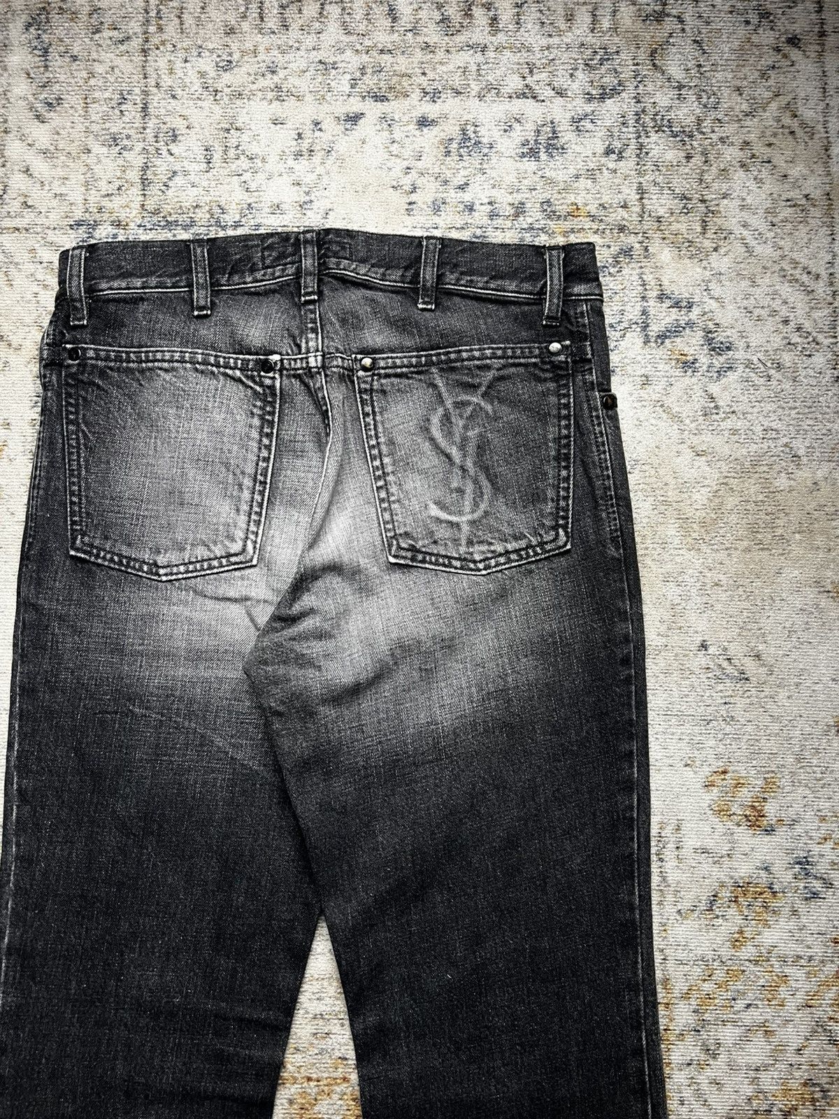 Yves Saint Laurent 2003 YSL Rive Gauche by Tom Ford Washed Bootcut Denim Size US 30 / EU 46 - 3 Thumbnail