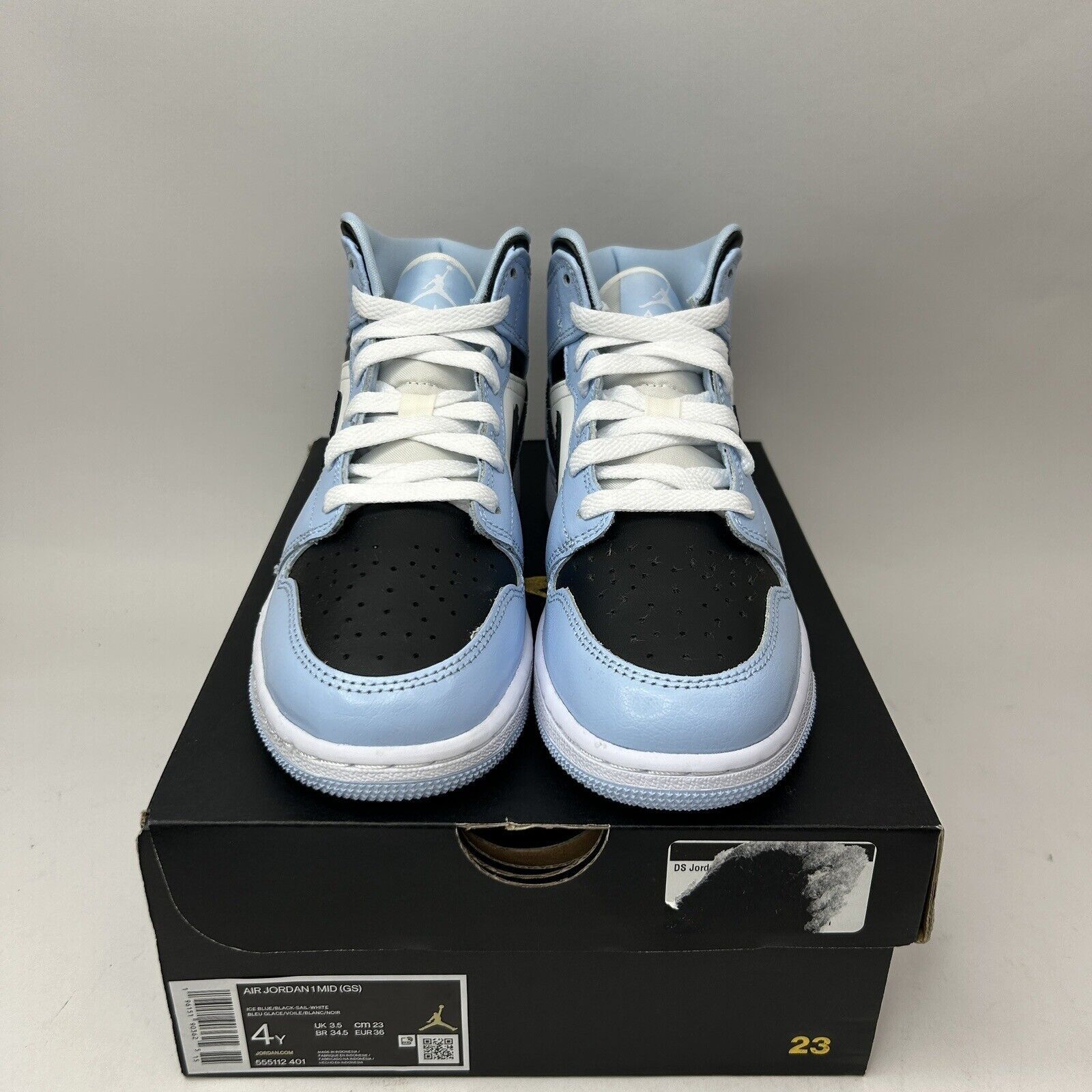 Nike Nike Air Jordan 1 Mid Retro GS "Ice Blue” 2023 Size US 5.5 / IT 35.5 - 2 Thumbnail