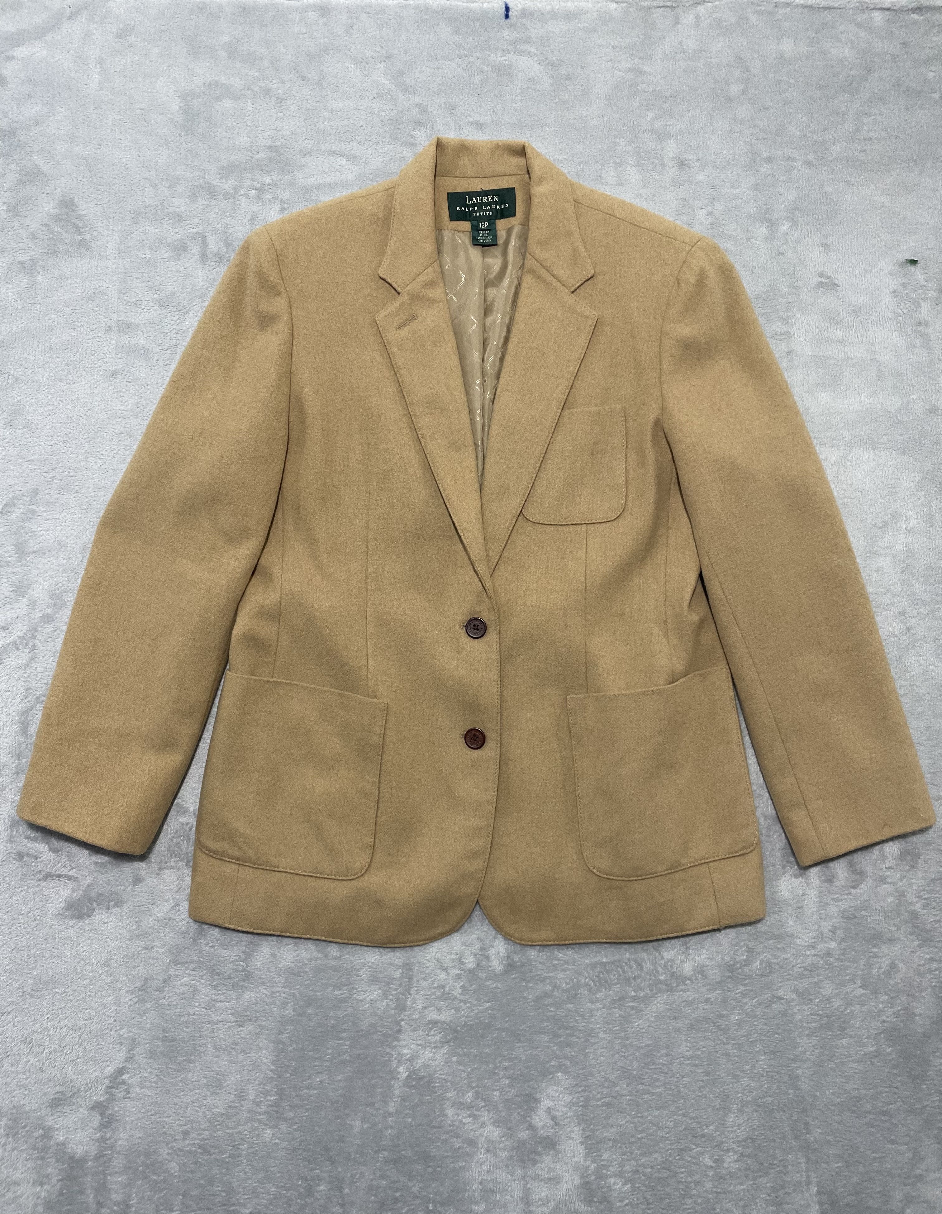 Lauren Ralph Lauren Lauren Ralph Lauren Camel Hair Blazer Women's 12P Sportcoat Size XL / US 12-14 / IT 48-50 - 1 Thumbnail