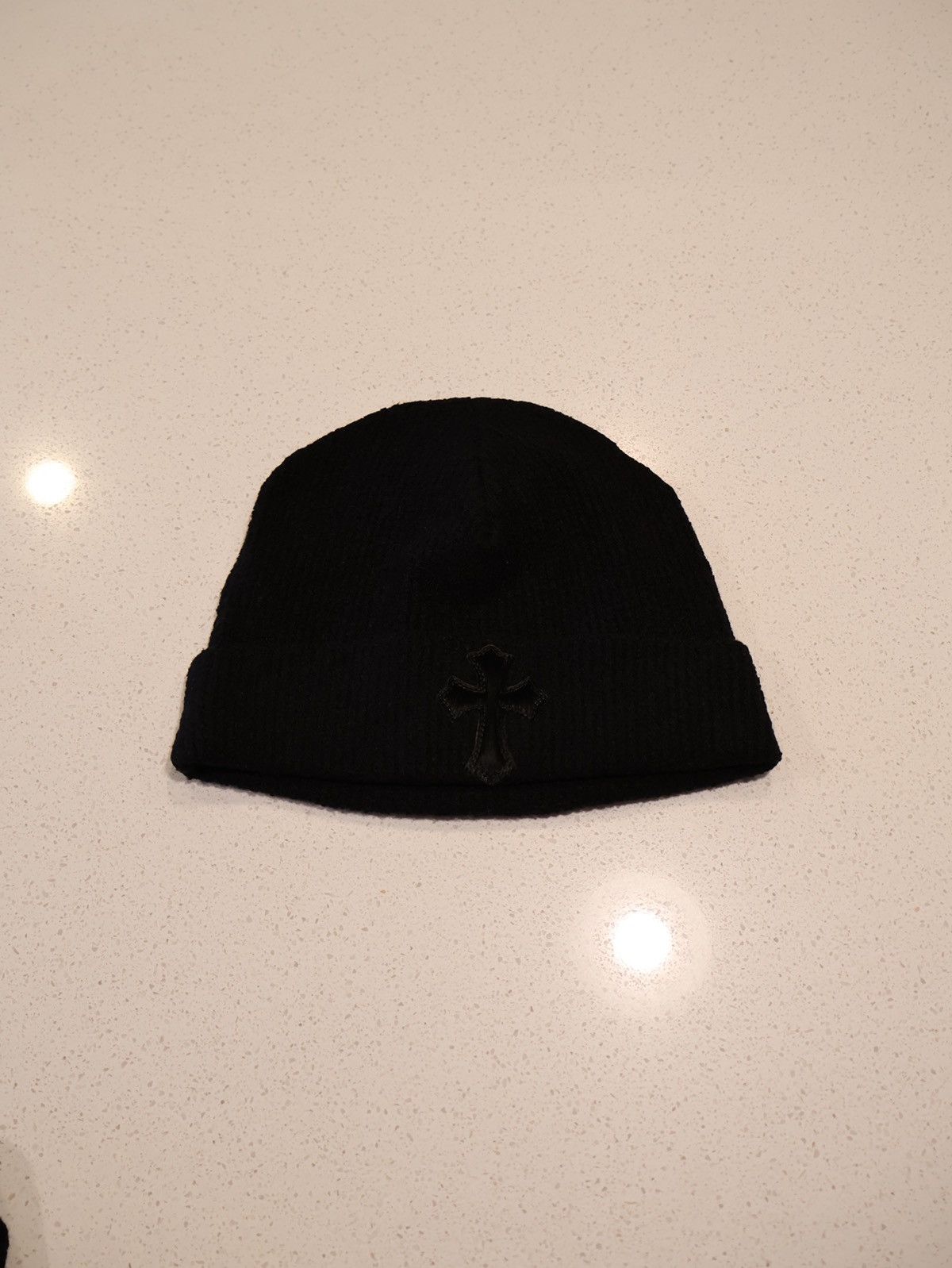 Chrome Hearts Chrome Hearts Pony Hair Patch Black Beanie Size ONE SIZE - 2 Thumbnail