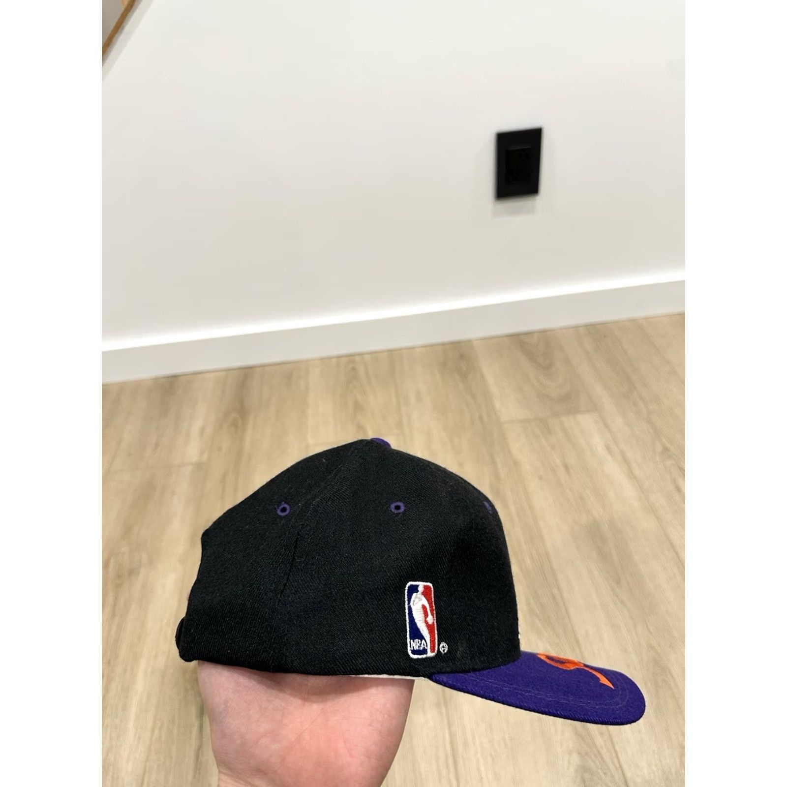 Sports Specialties VINTAGE Phoenix Suns Sports Specialties Snapback Brim Script NBA Plain Logo Black Wool One Size Men Adjustable 90s Hat Size ONE SIZE - 4 Thumbnail
