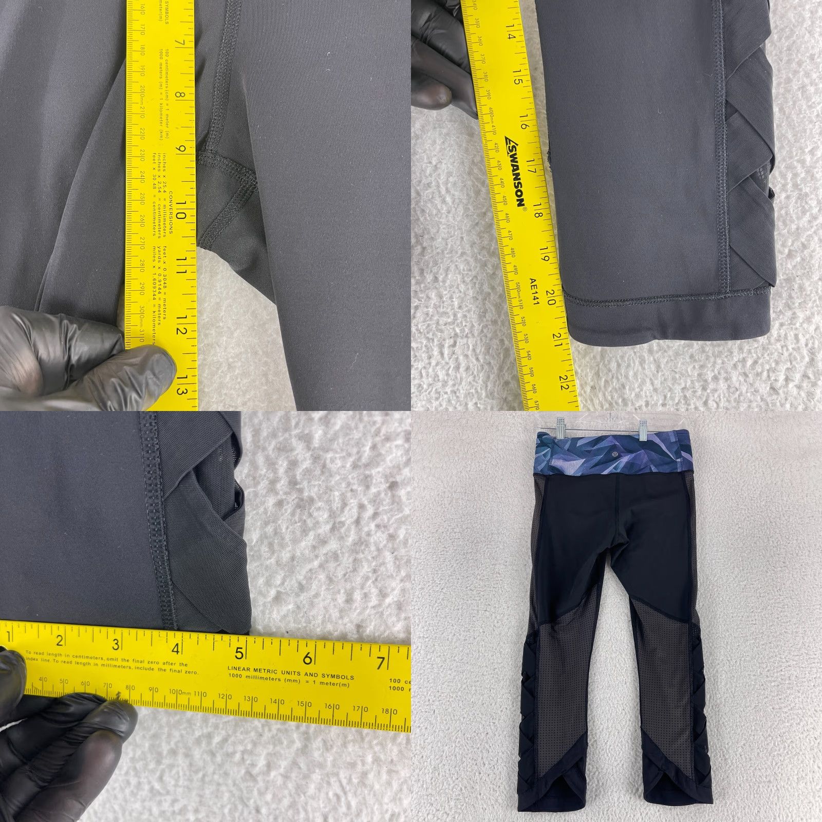 Lululemon Lululemon Var-City Cropped Leggings Womens Size 6 Black Athletic Yoga Pull On Size 27" / US 4 / IT 40 - 8 Thumbnail