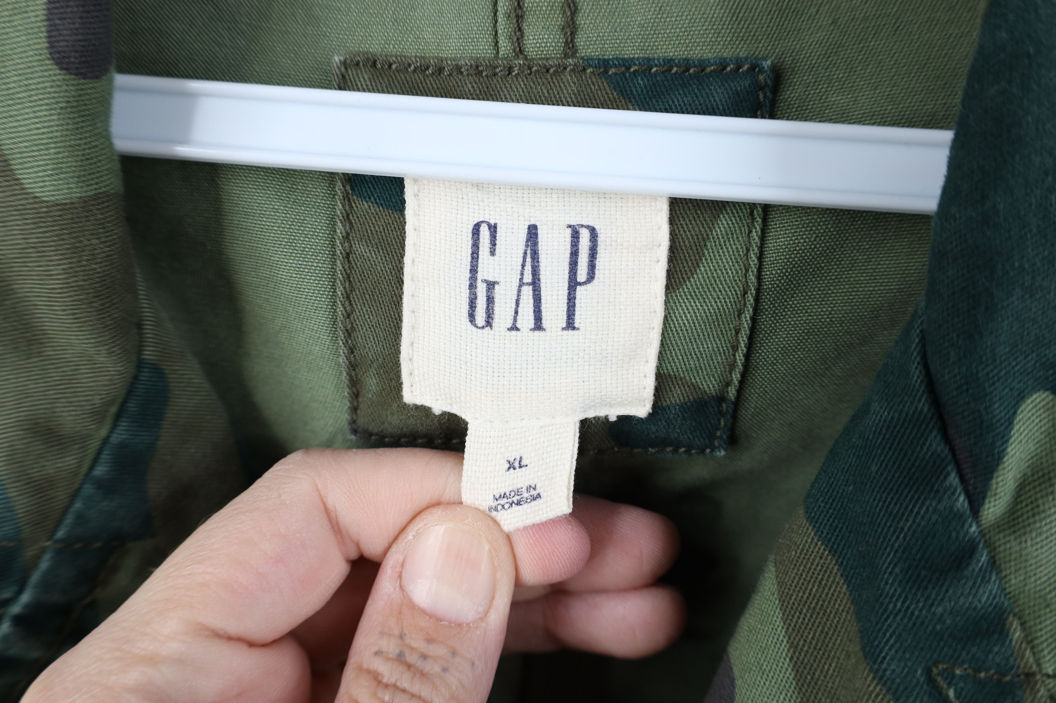 Gap Vintage Y2K Gap Camouflage Military Field Jacket Trench Coat Size XL / US 12-14 / IT 48-50 - 10 Thumbnail