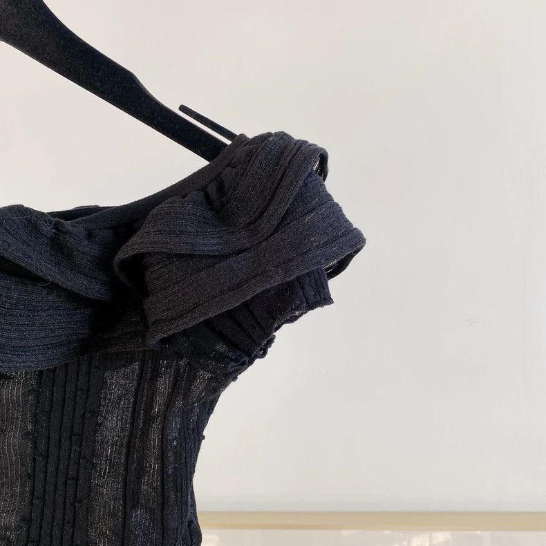 Chanel Chanel Black one-shoulder vest 2504-Nextarrow Size XS / US 0-2 / IT 36-38 - 3 Thumbnail