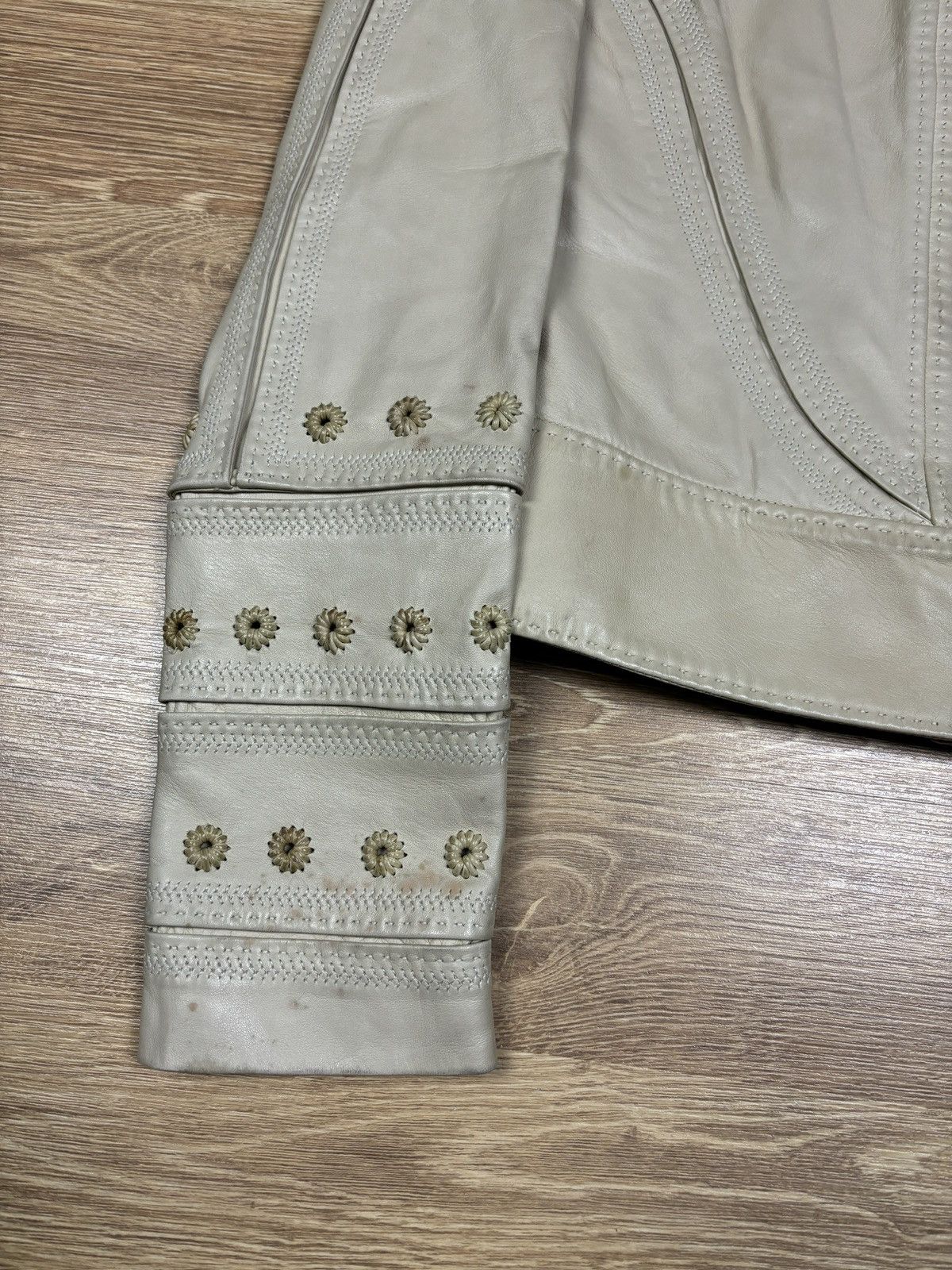 Gucci Gucci Frida Giannini Era Cream Leather Jacket Size S / US 4 / IT 40 - 5 Thumbnail
