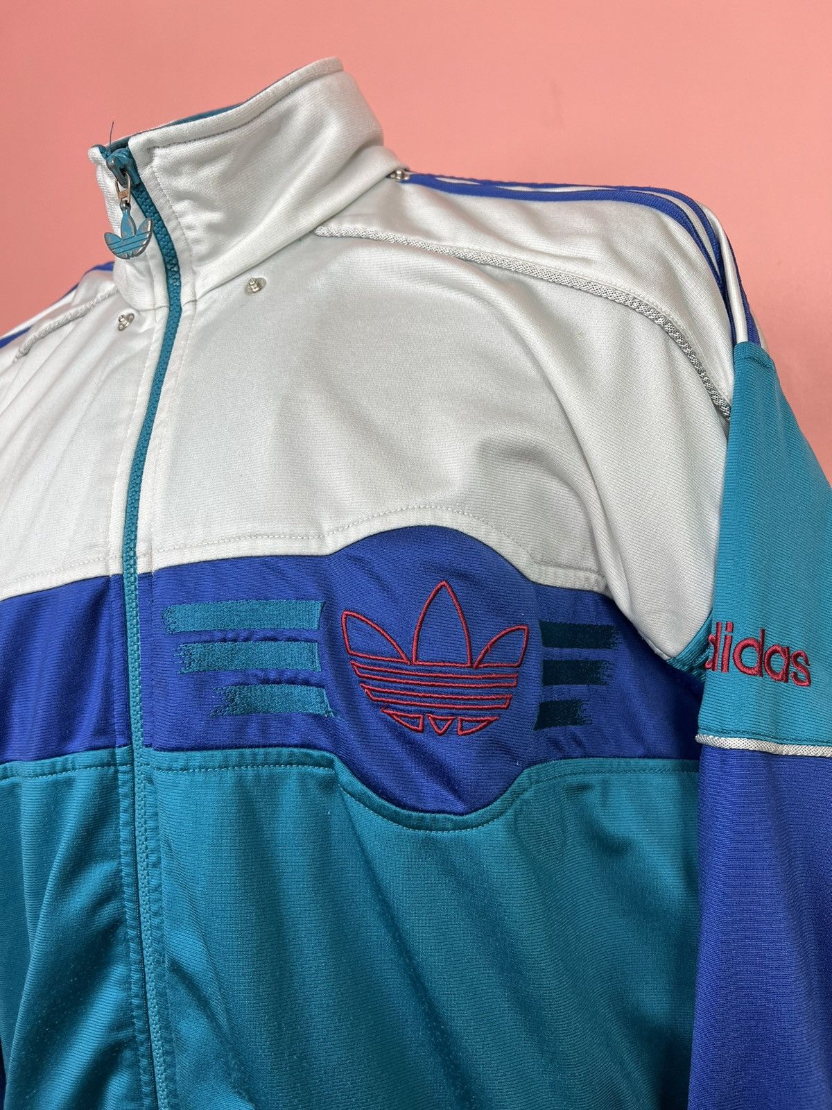 Adidas Adidas vintage rare track jacket y2k rare rave Size US XL / EU 56 / 4 - 2 Thumbnail