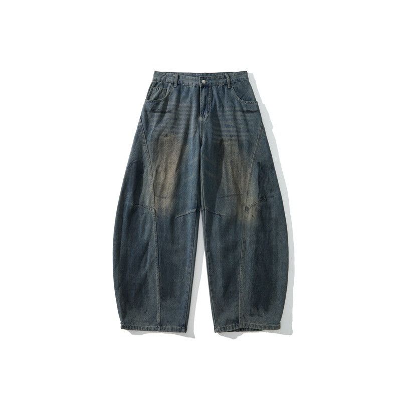 Japanese Brand × Vintage Vintage washed loose wide leg jeans for men Size US 32 / EU 48 - 5 Thumbnail