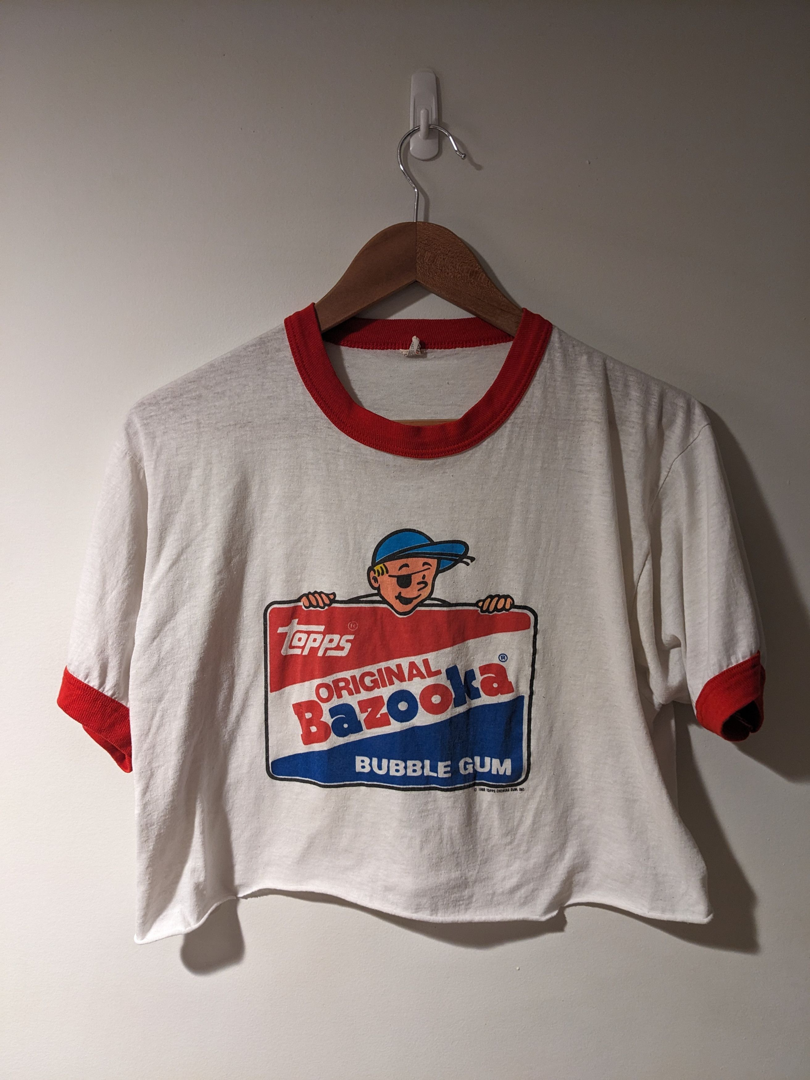 Vintage Vintage 1988 Topps Original Bazzoka Bubble Cropped T-Shirt Size US L / EU 52-54 / 3 - 1 Thumbnail