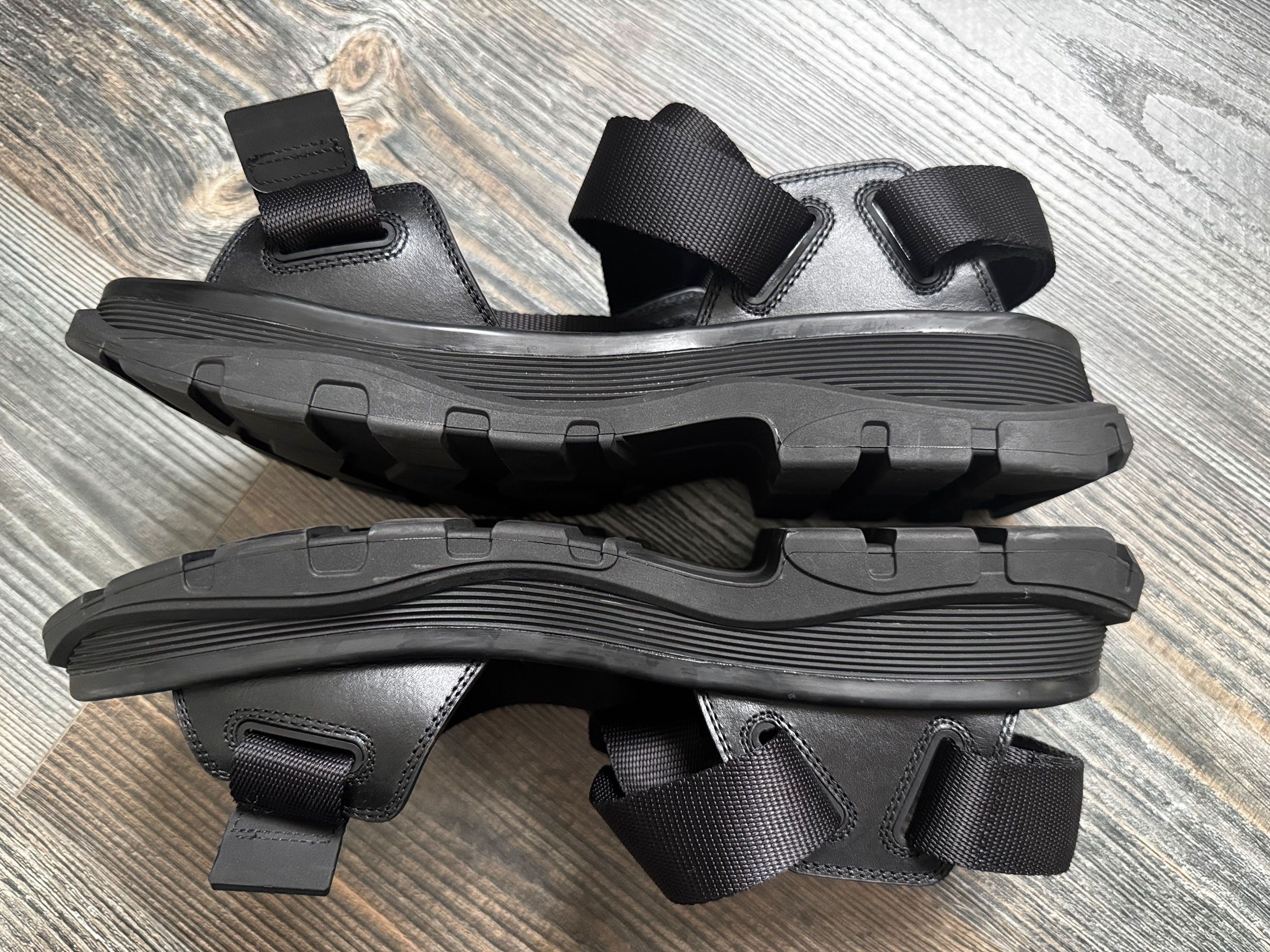 Alexander McQueen Alexander McQueen Black Tread Sandals Size US 12 / EU 45 - 5 Thumbnail