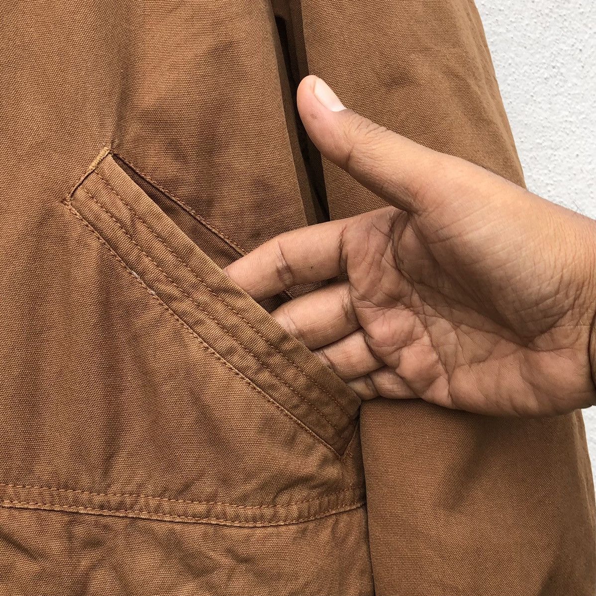 Vintage Vintage Canvas Brown Button Up Collar Coduray Chore Jacket Size US L / EU 52-54 / 3 - 6 Thumbnail