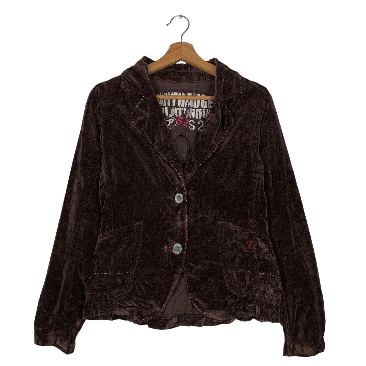 Japanese Brand ANTGAUGE PLATINUM Punk Velvet Casual Jacket #0006-C1 Size S / US 4 / IT 40 - 1 Thumbnail