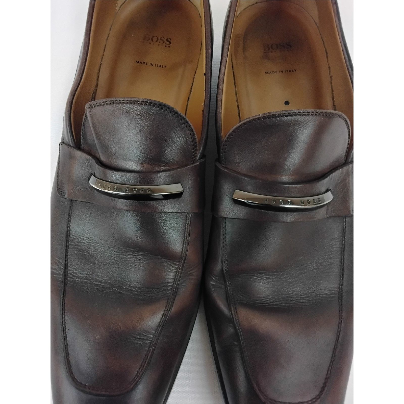 Hugo Boss Hugo Boss Dress Shoes Men's 9 Brown Leather Penny Loafer Size US 9 / EU 42 - 7 Thumbnail