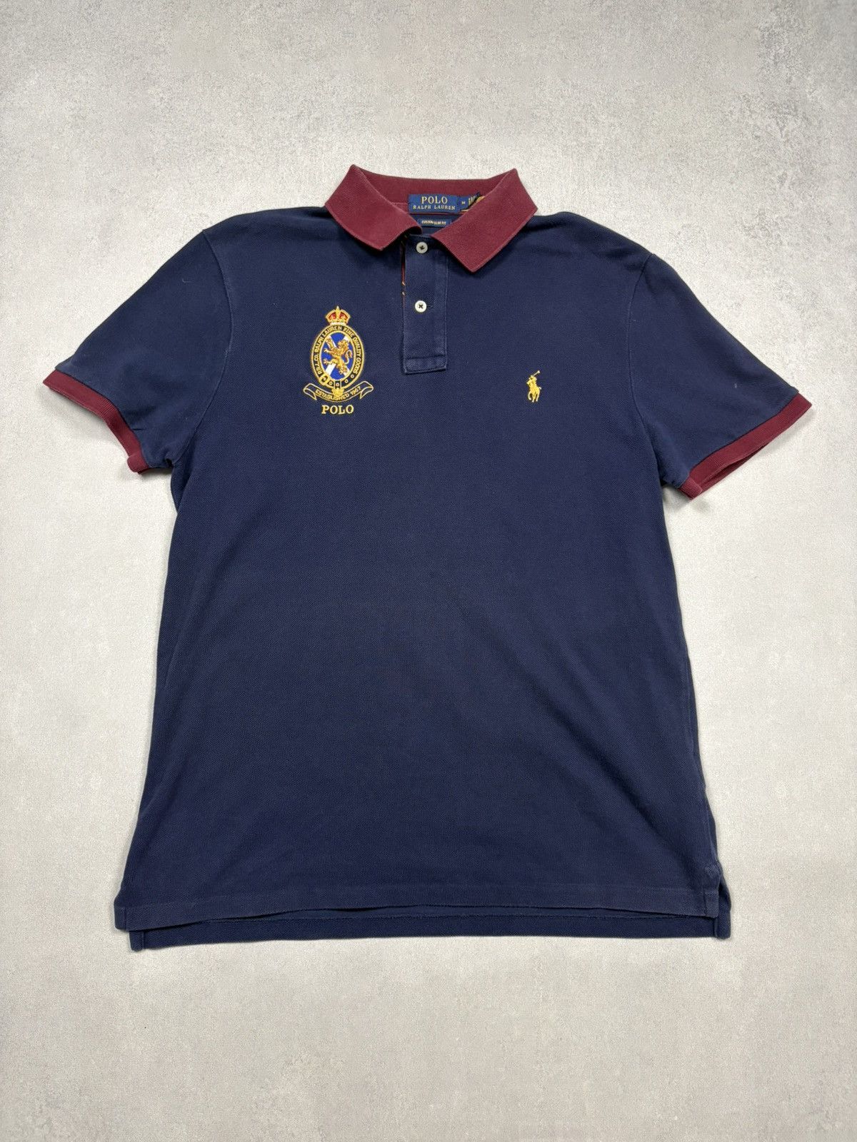 Polo Ralph Lauren Polo Ralph Lauren Crest Crown Logo Polo Shirt Custom Slim M Size US M / EU 48-50 / 2 - 1 Thumbnail