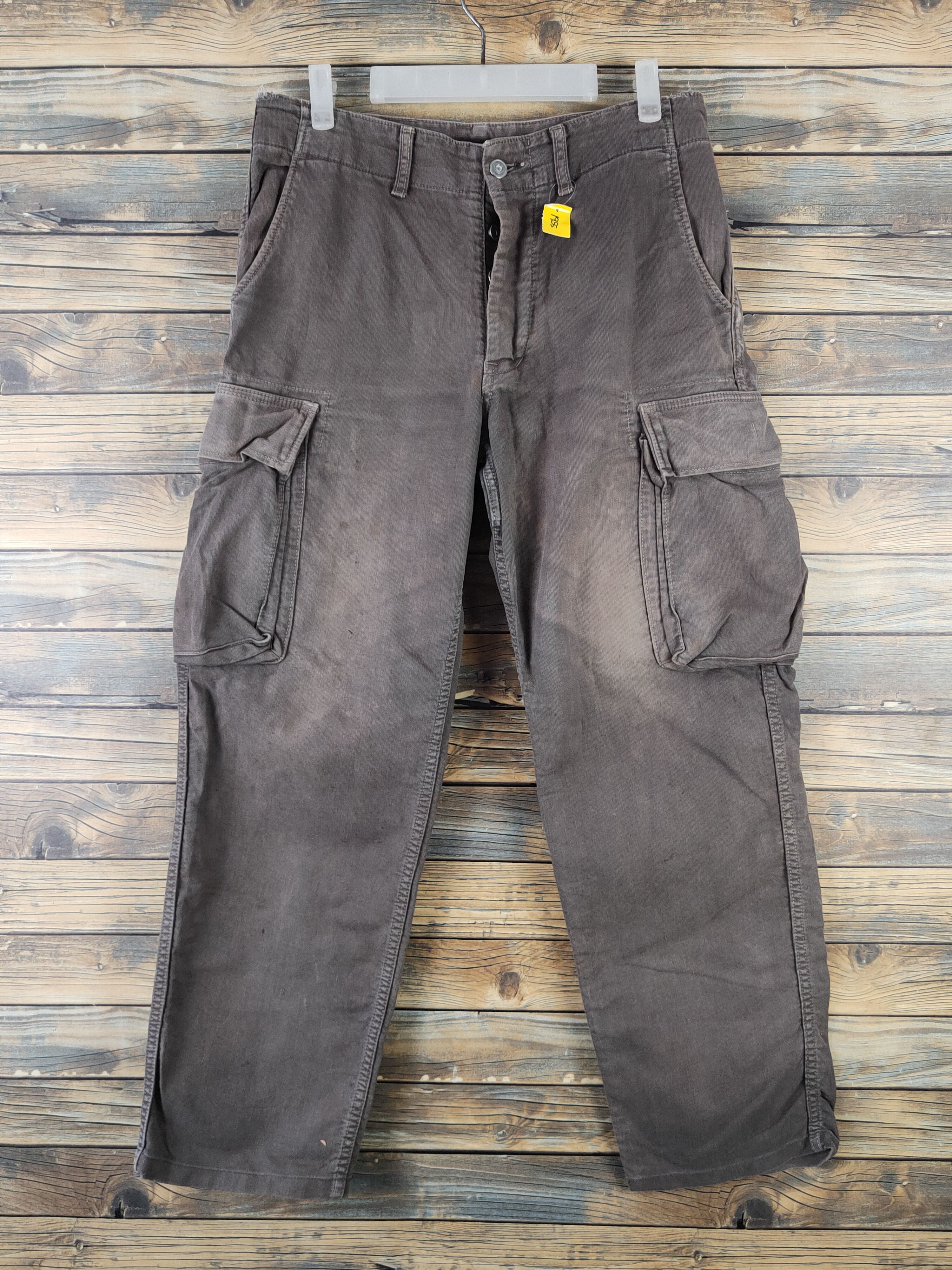 Johnbull DL John Bull Brown Faded Multipocket Cargo Pants #1955 Size US 31 - 1 Thumbnail